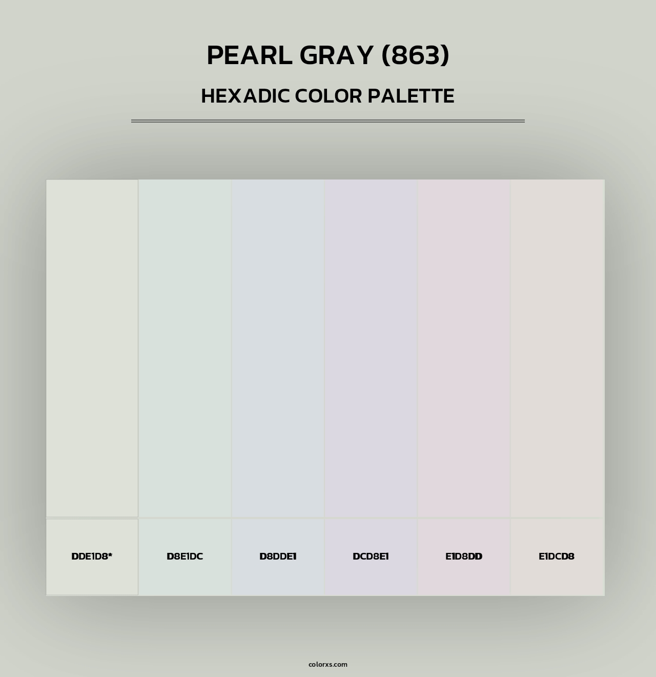 Pearl Gray (863) - Hexadic Color Palette