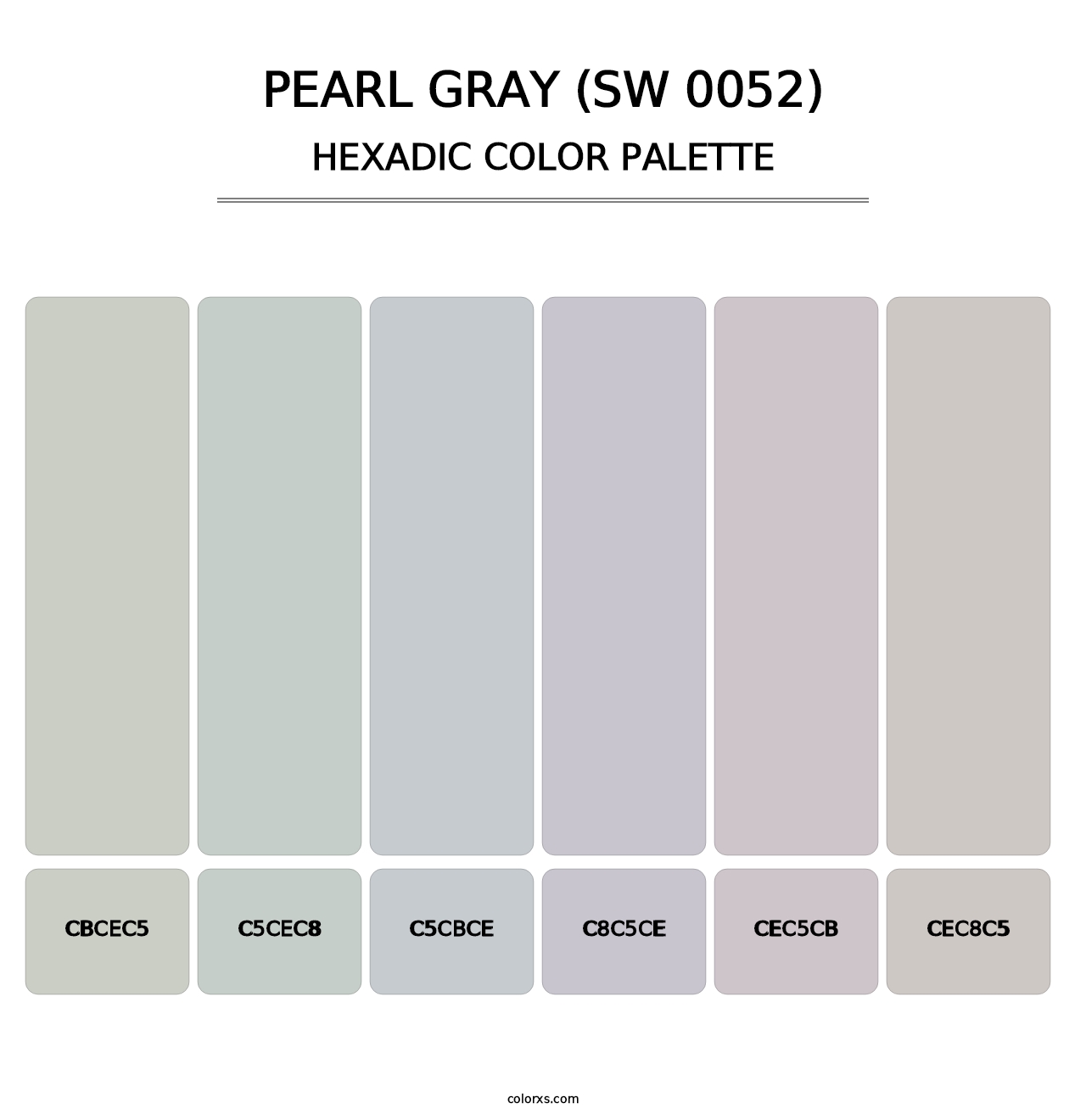 Pearl Gray (SW 0052) - Hexadic Color Palette