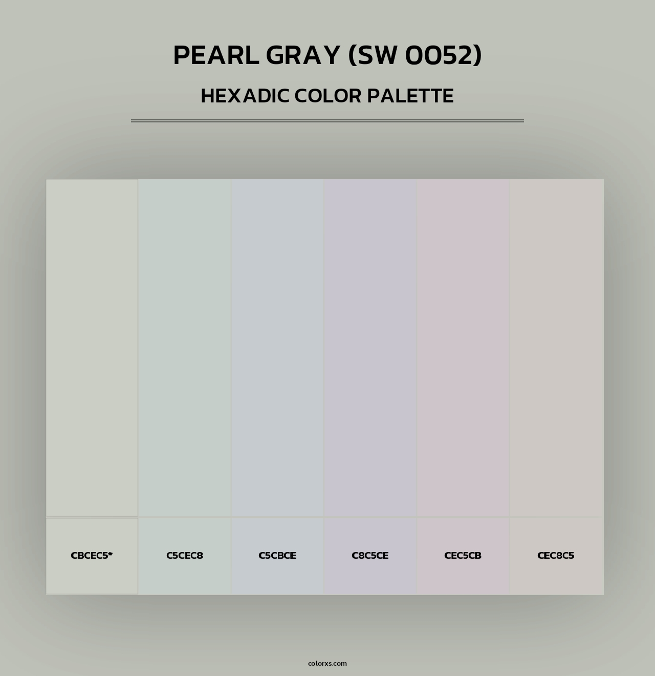 Pearl Gray (SW 0052) - Hexadic Color Palette