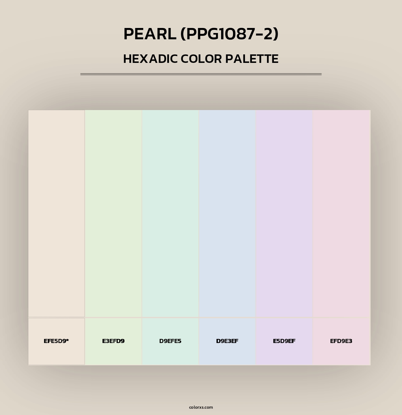Pearl (PPG1087-2) - Hexadic Color Palette