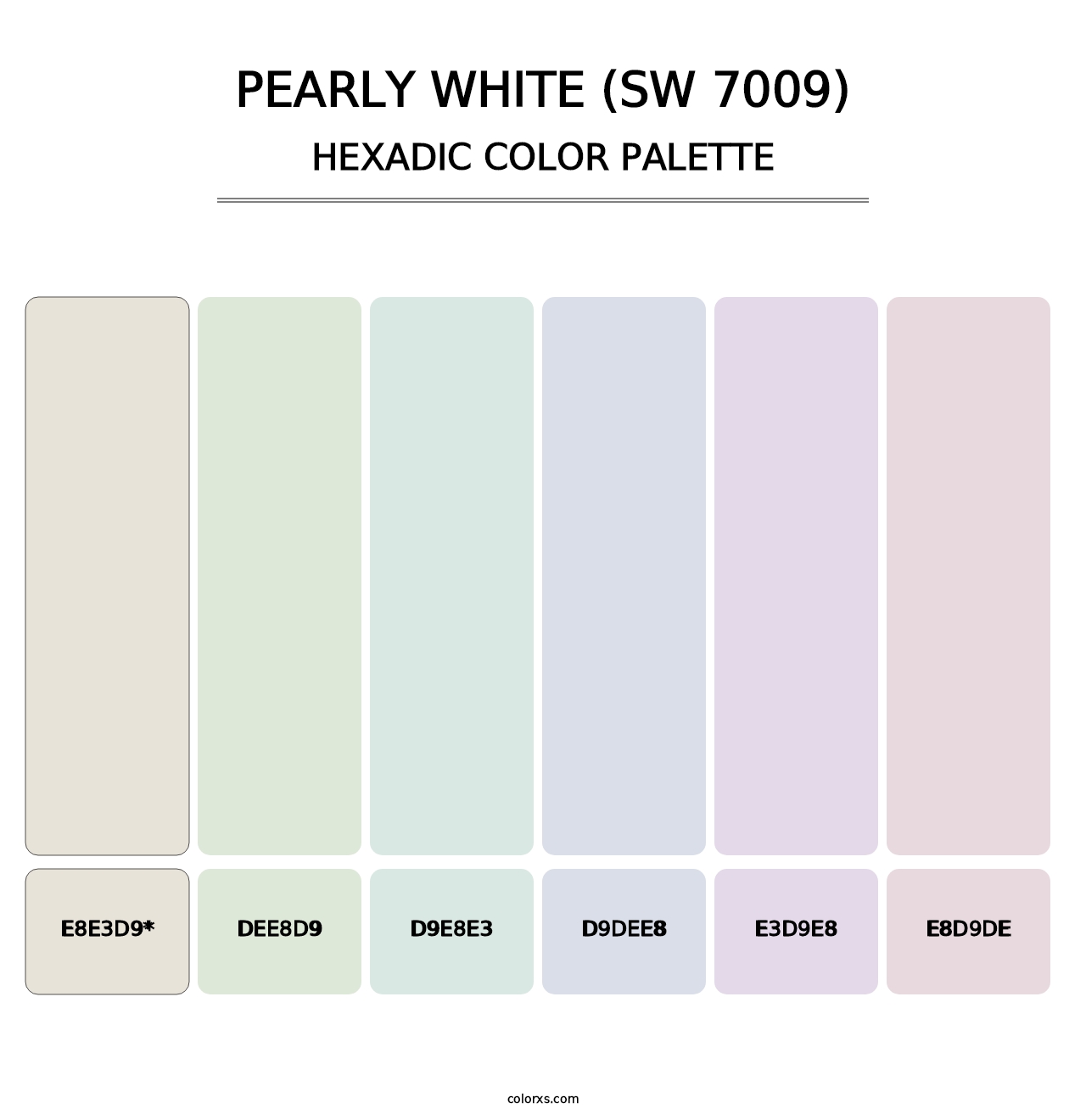 Pearly White (SW 7009) - Hexadic Color Palette