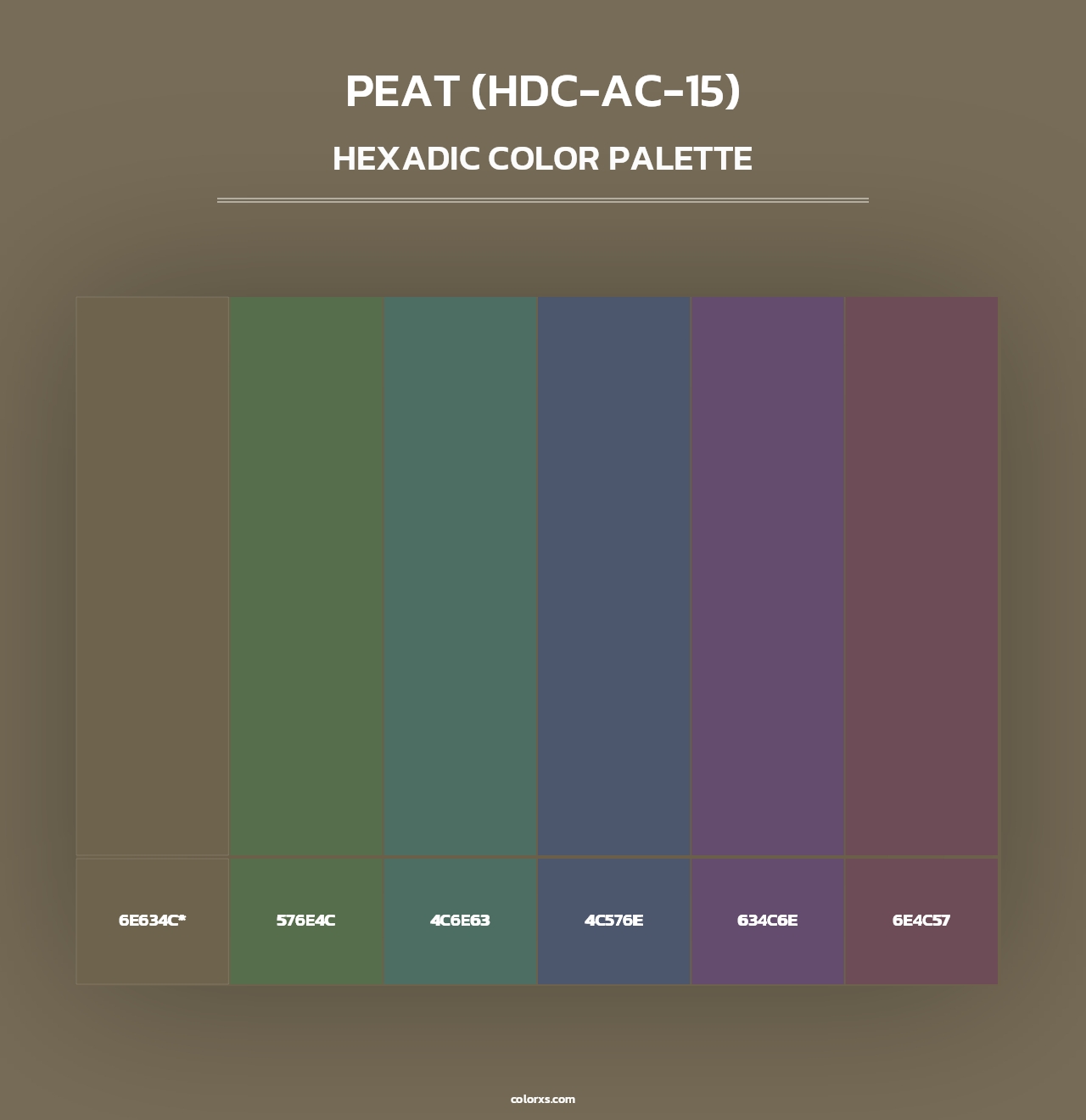 Peat (HDC-AC-15) - Hexadic Color Palette