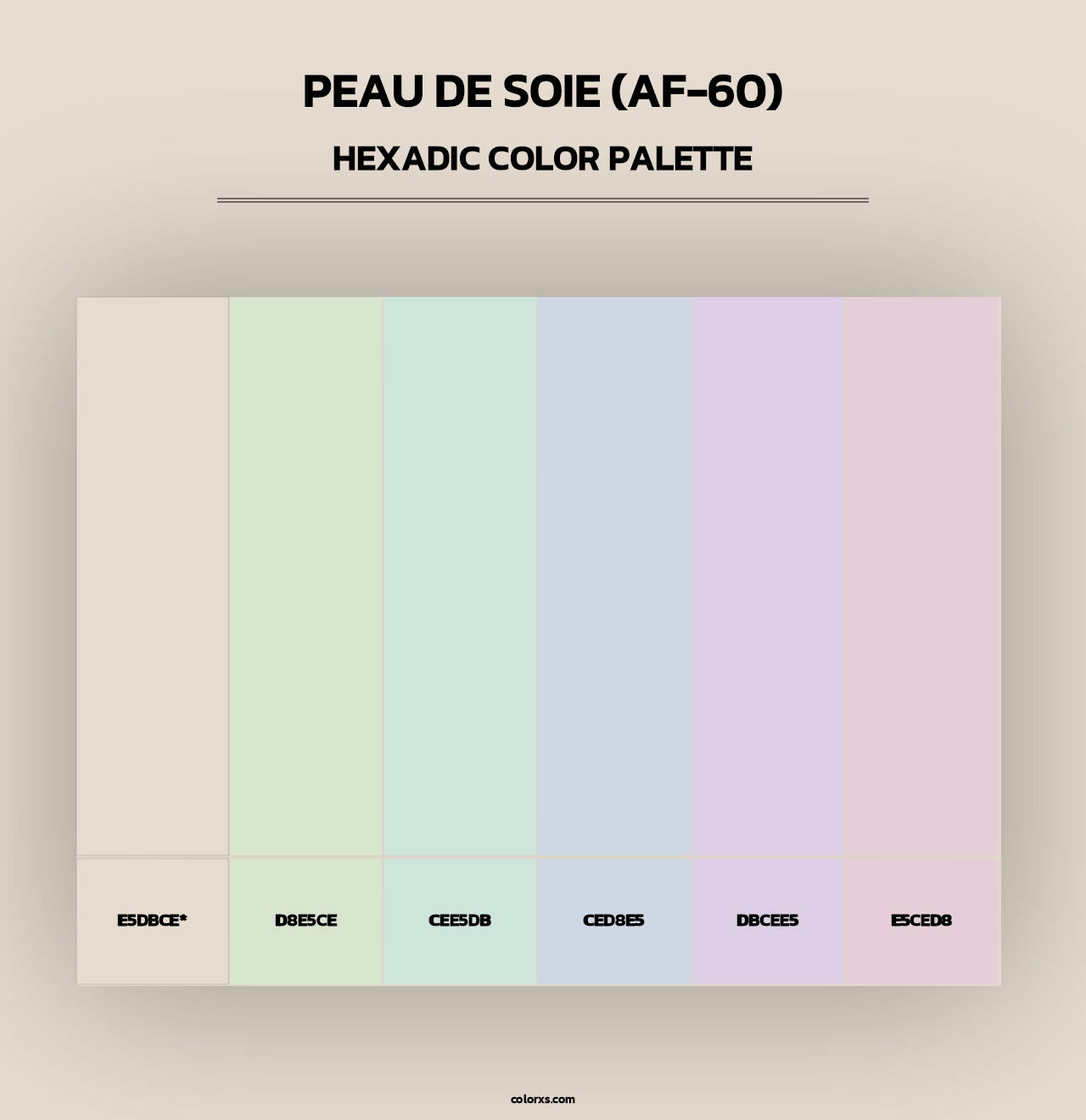 Peau de Soie (AF-60) - Hexadic Color Palette