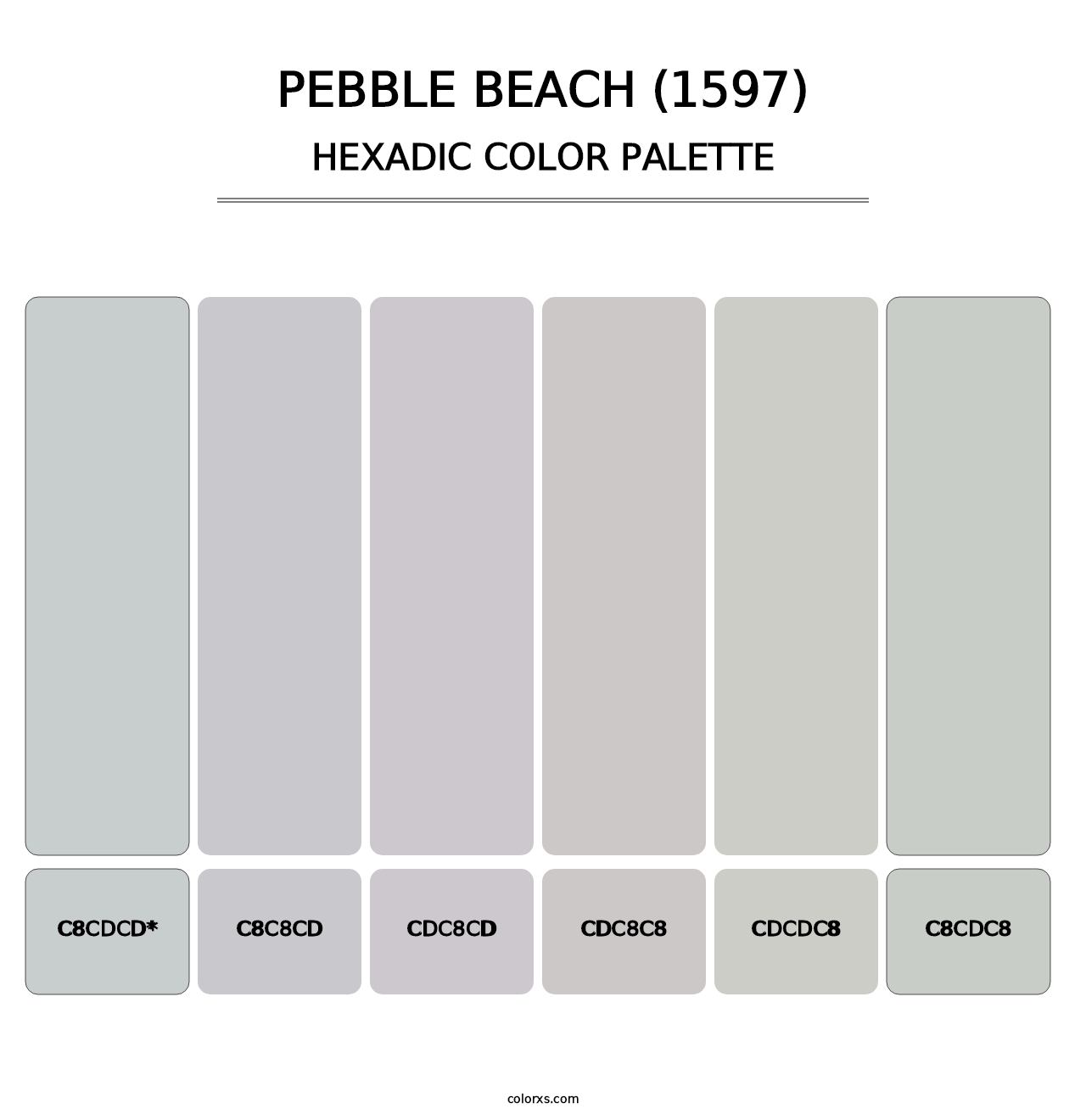 Pebble Beach (1597) - Hexadic Color Palette