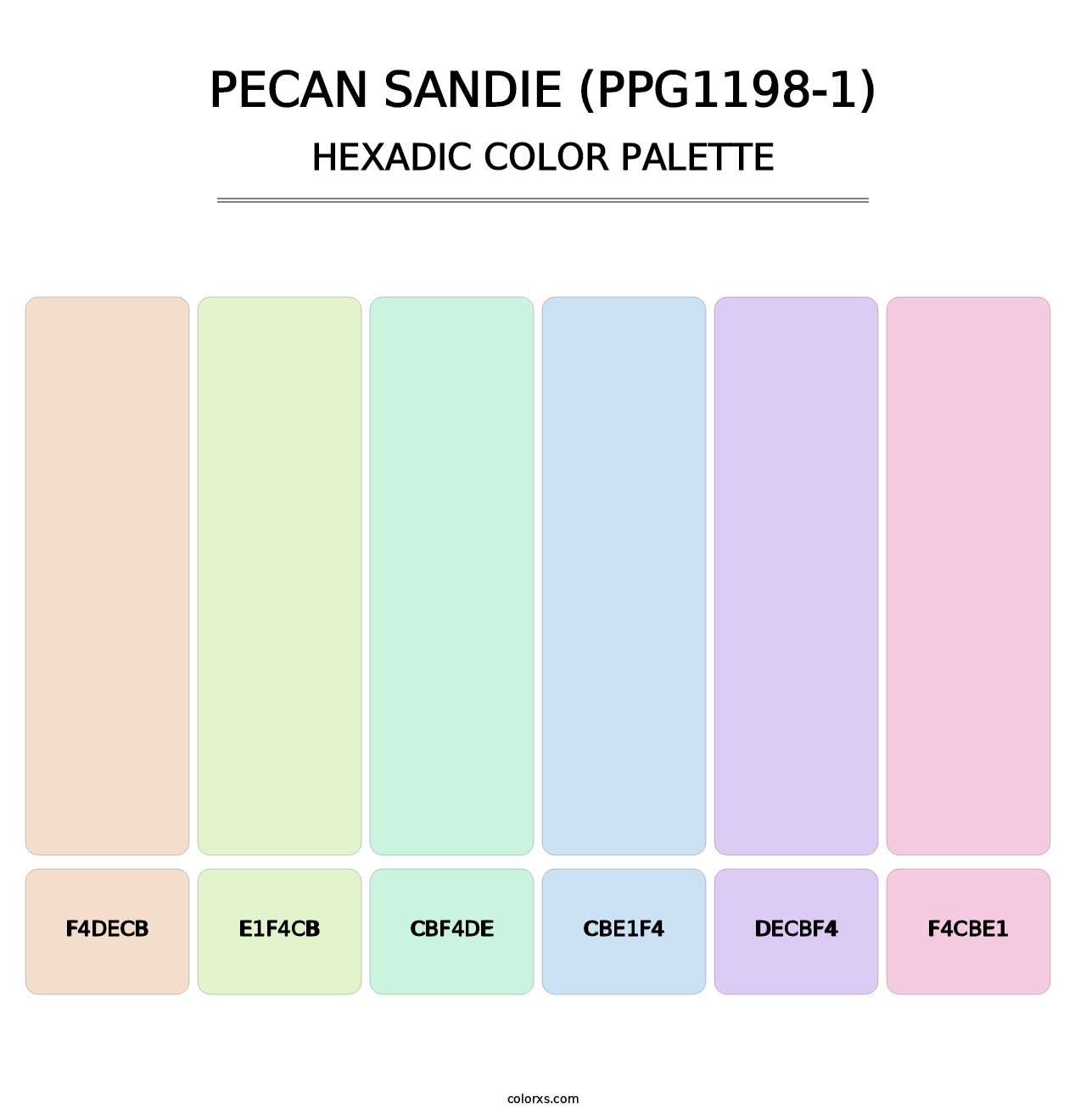Pecan Sandie (PPG1198-1) - Hexadic Color Palette