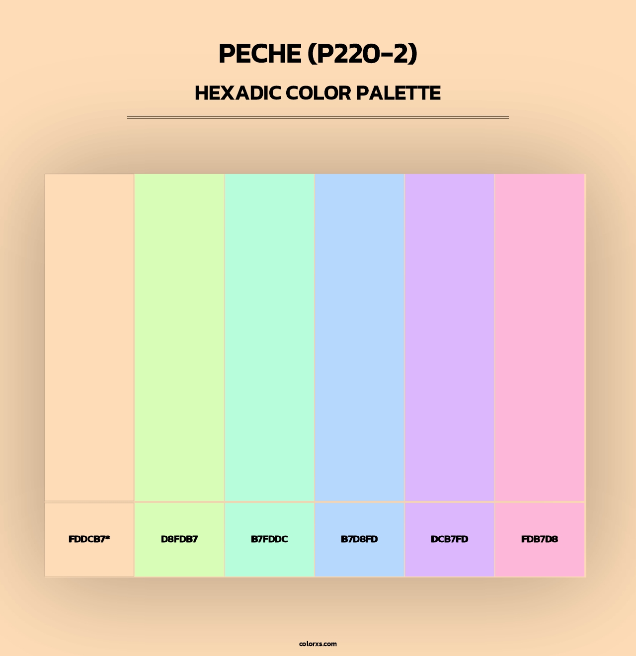 Peche (P220-2) - Hexadic Color Palette