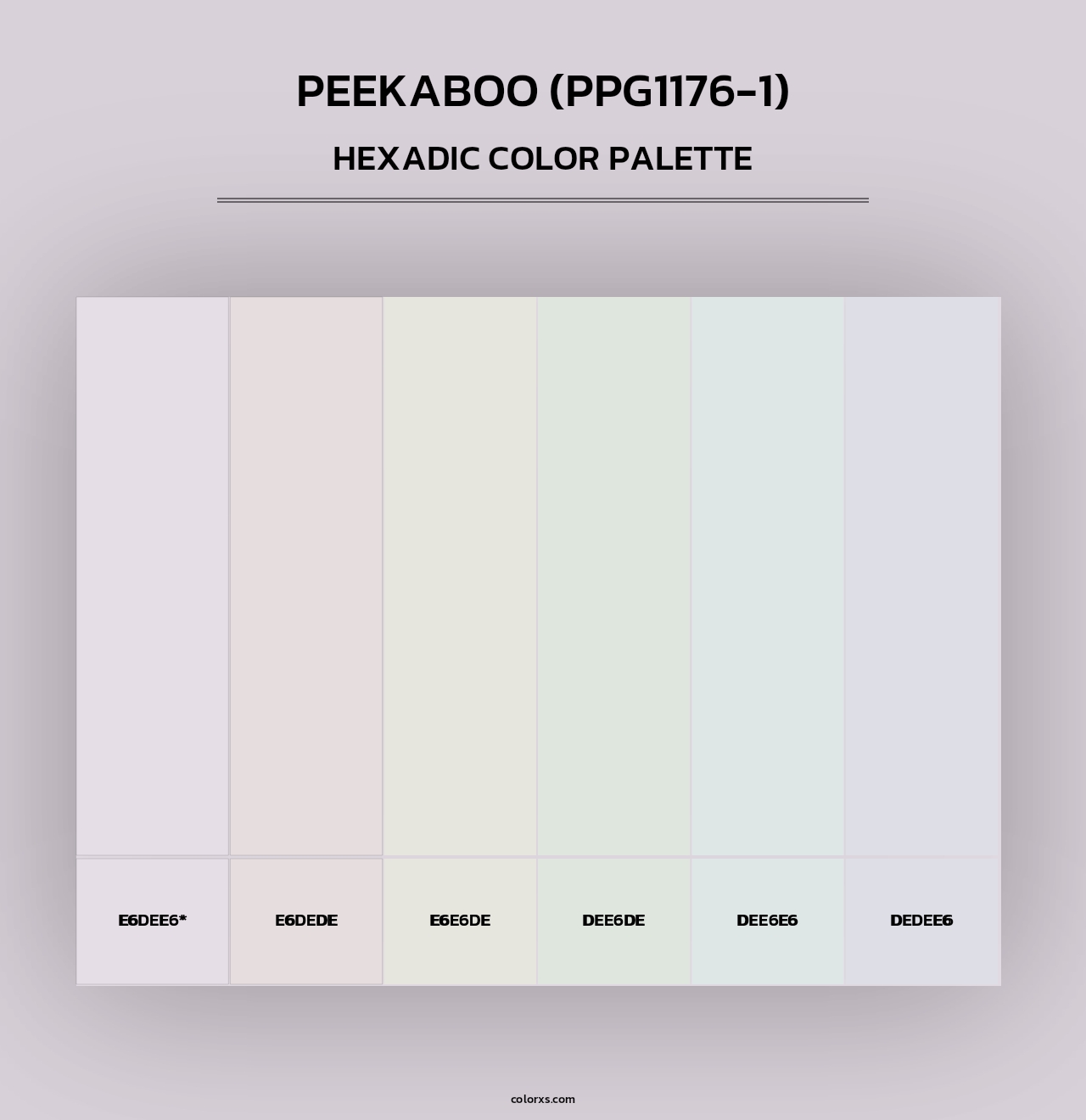 Peekaboo (PPG1176-1) - Hexadic Color Palette
