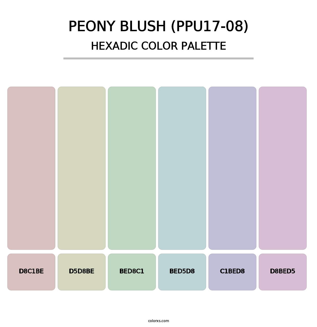 Peony Blush (PPU17-08) - Hexadic Color Palette
