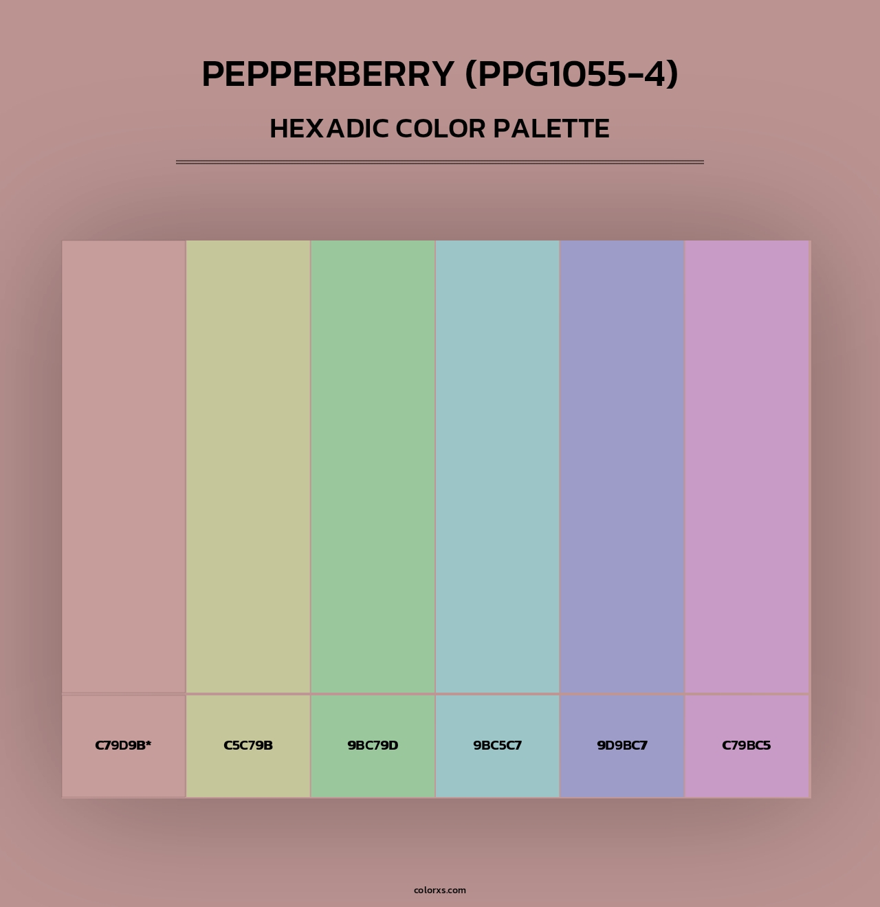 Pepperberry (PPG1055-4) - Hexadic Color Palette