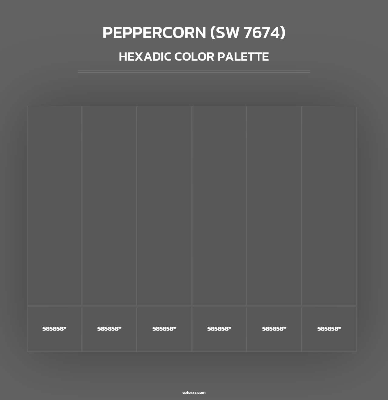 Peppercorn (SW 7674) - Hexadic Color Palette