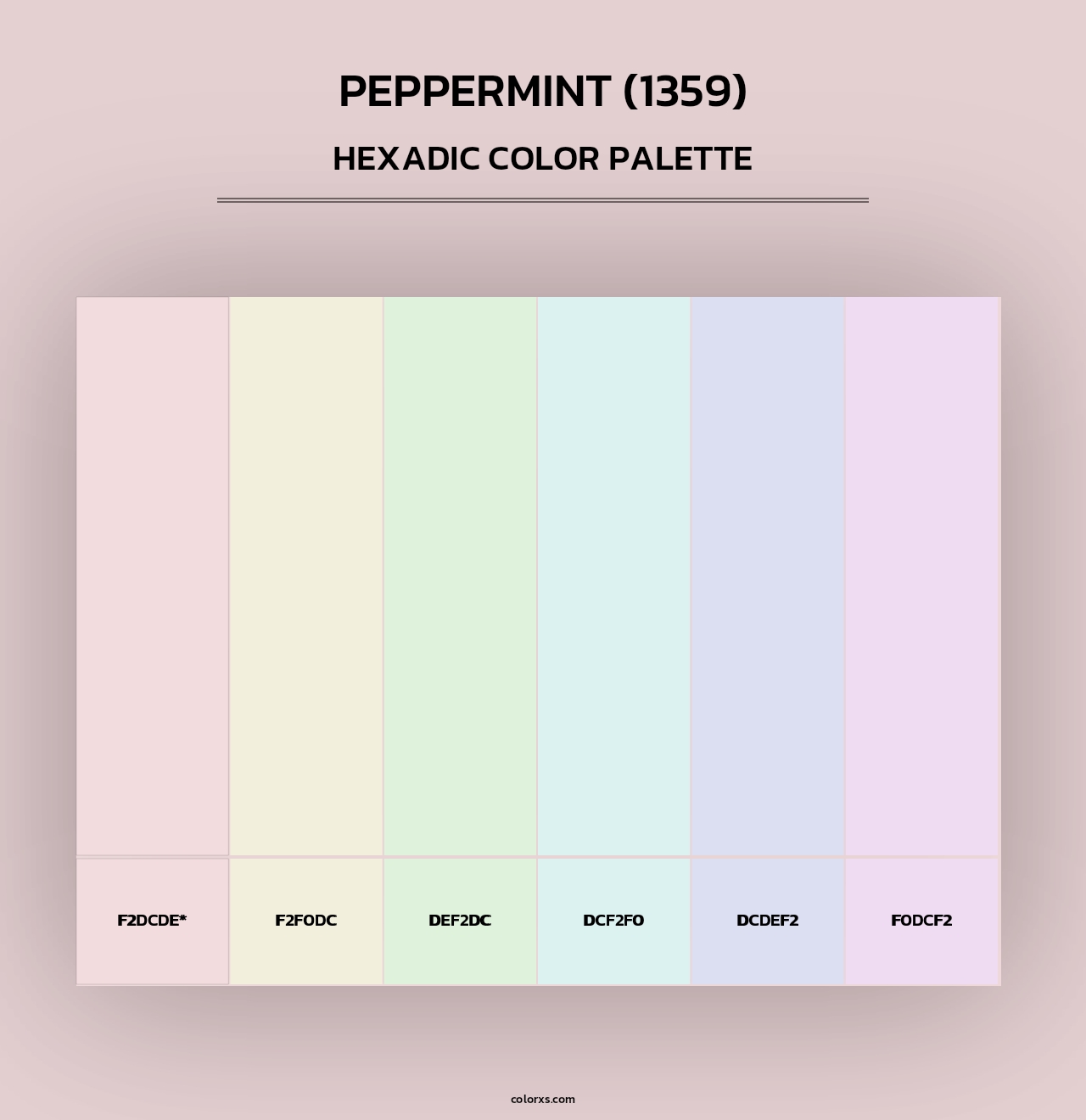 Peppermint (1359) - Hexadic Color Palette