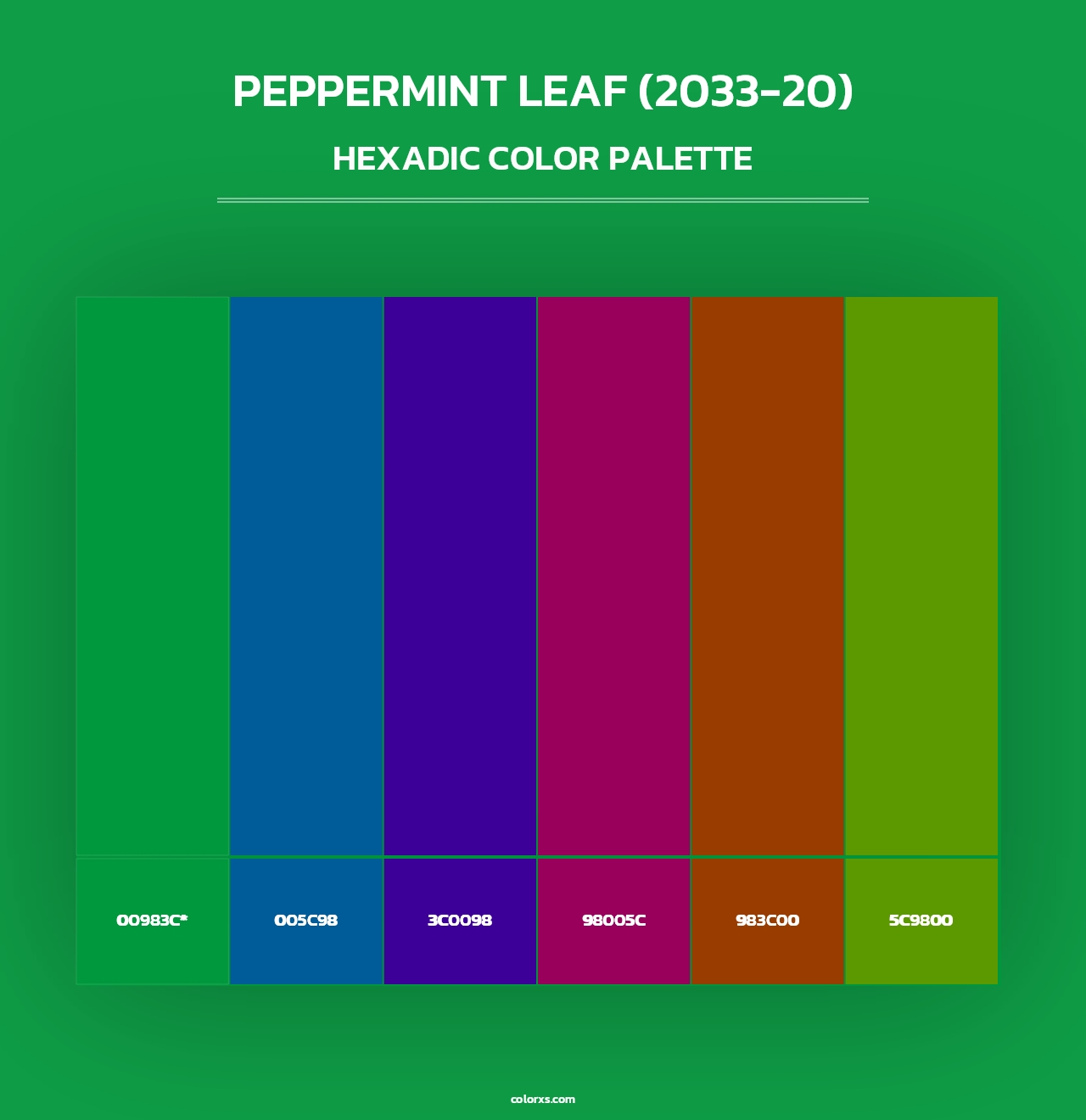 Peppermint Leaf (2033-20) - Hexadic Color Palette