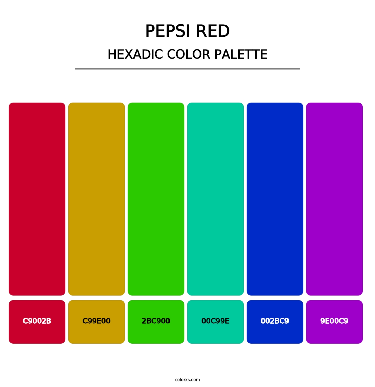 Pepsi Red - Hexadic Color Palette