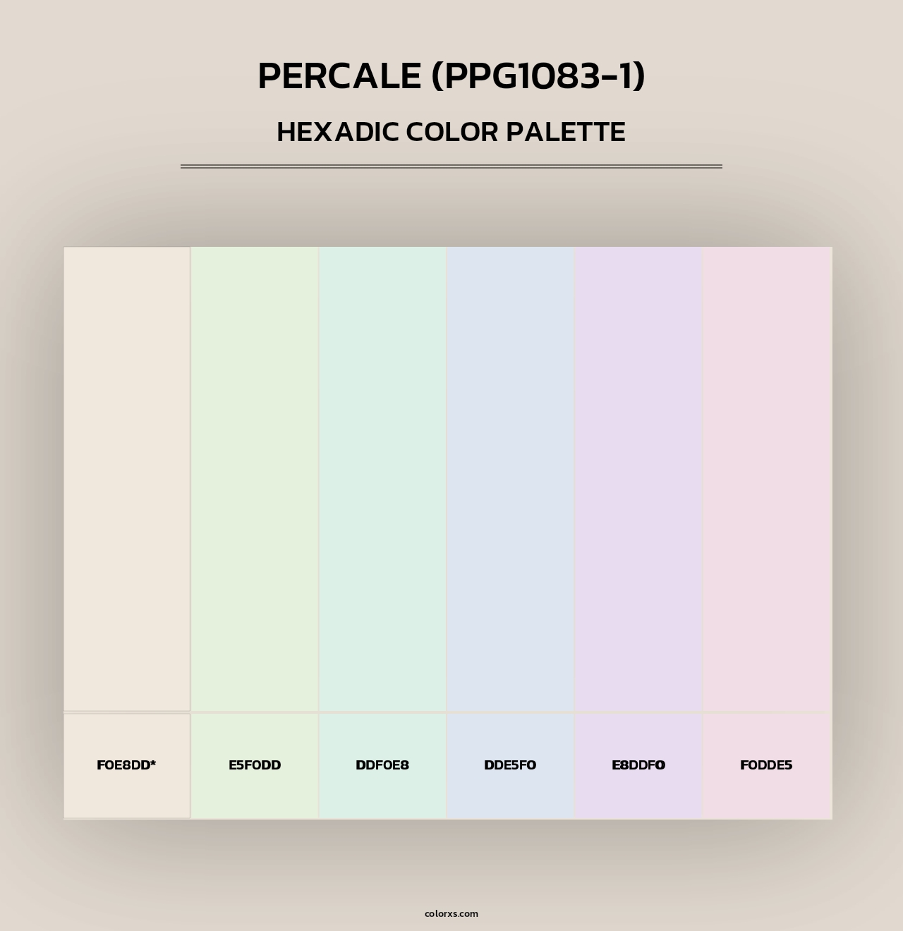 Percale (PPG1083-1) - Hexadic Color Palette