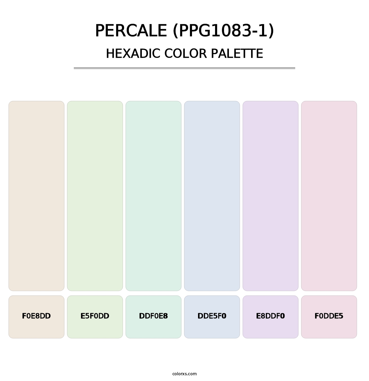 Percale (PPG1083-1) - Hexadic Color Palette