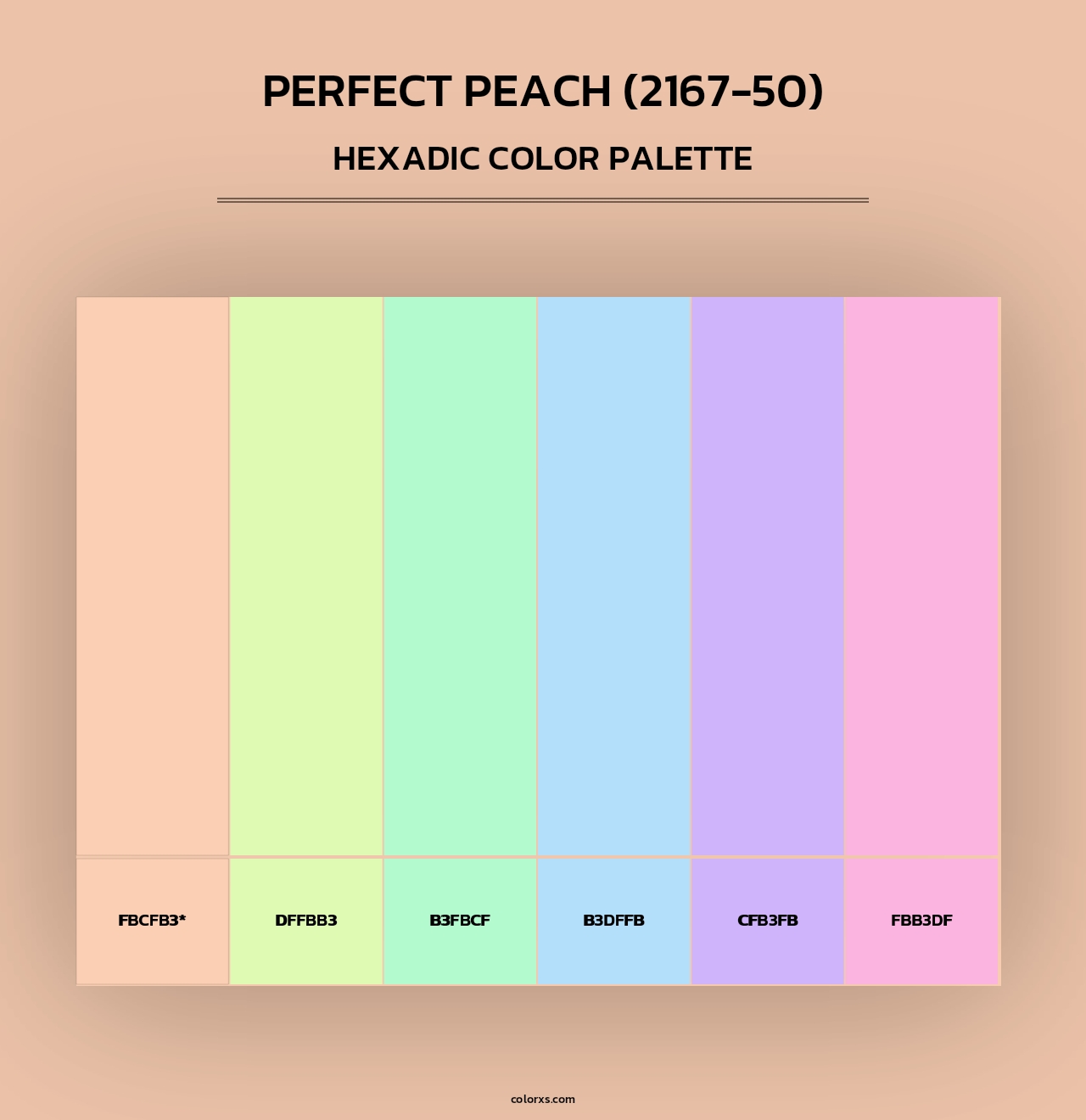 Perfect Peach (2167-50) - Hexadic Color Palette