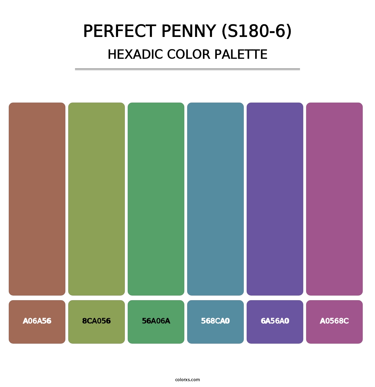 Perfect Penny (S180-6) - Hexadic Color Palette