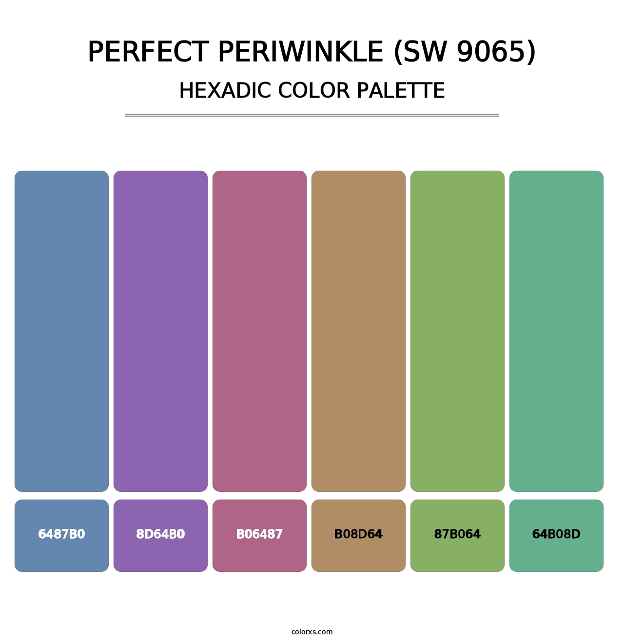Perfect Periwinkle (SW 9065) - Hexadic Color Palette