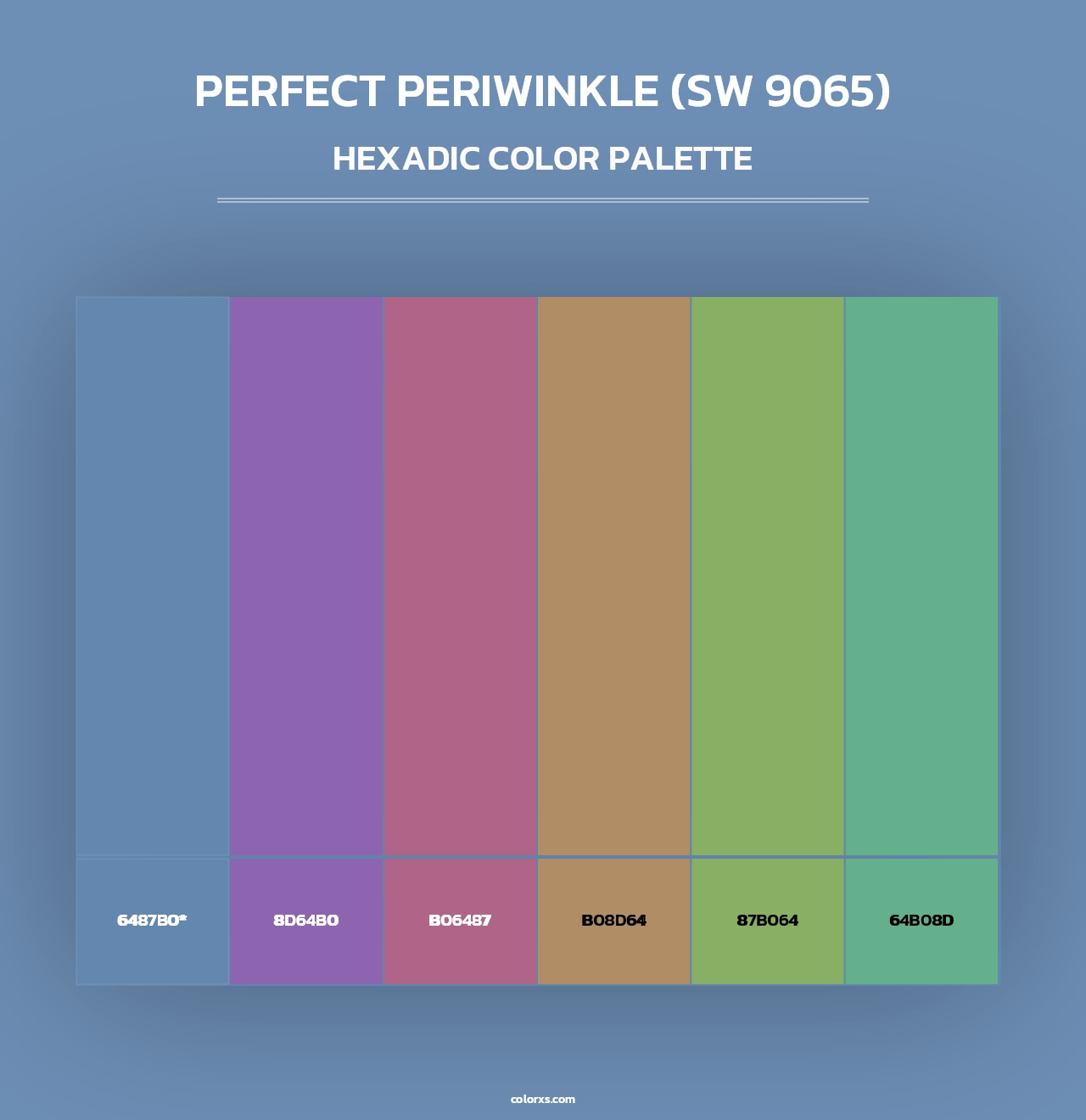 Perfect Periwinkle (SW 9065) - Hexadic Color Palette