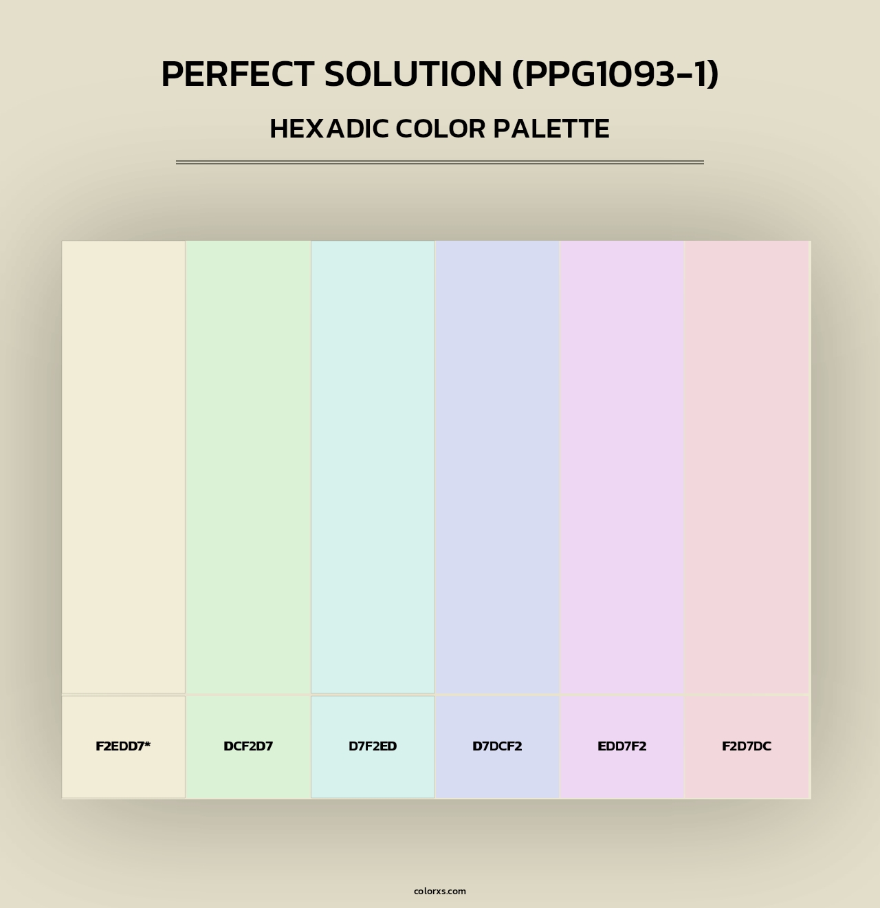 Perfect Solution (PPG1093-1) - Hexadic Color Palette