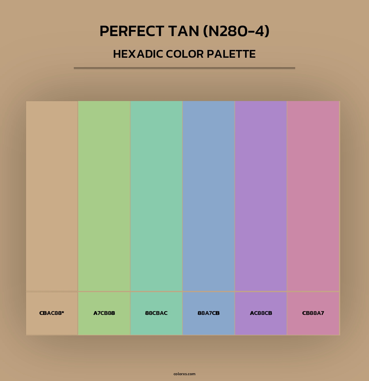 Perfect Tan (N280-4) - Hexadic Color Palette