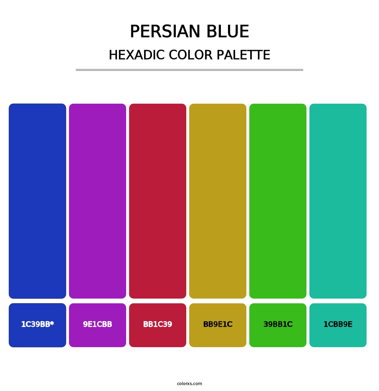 Persian Blue - Hexadic Color Palette