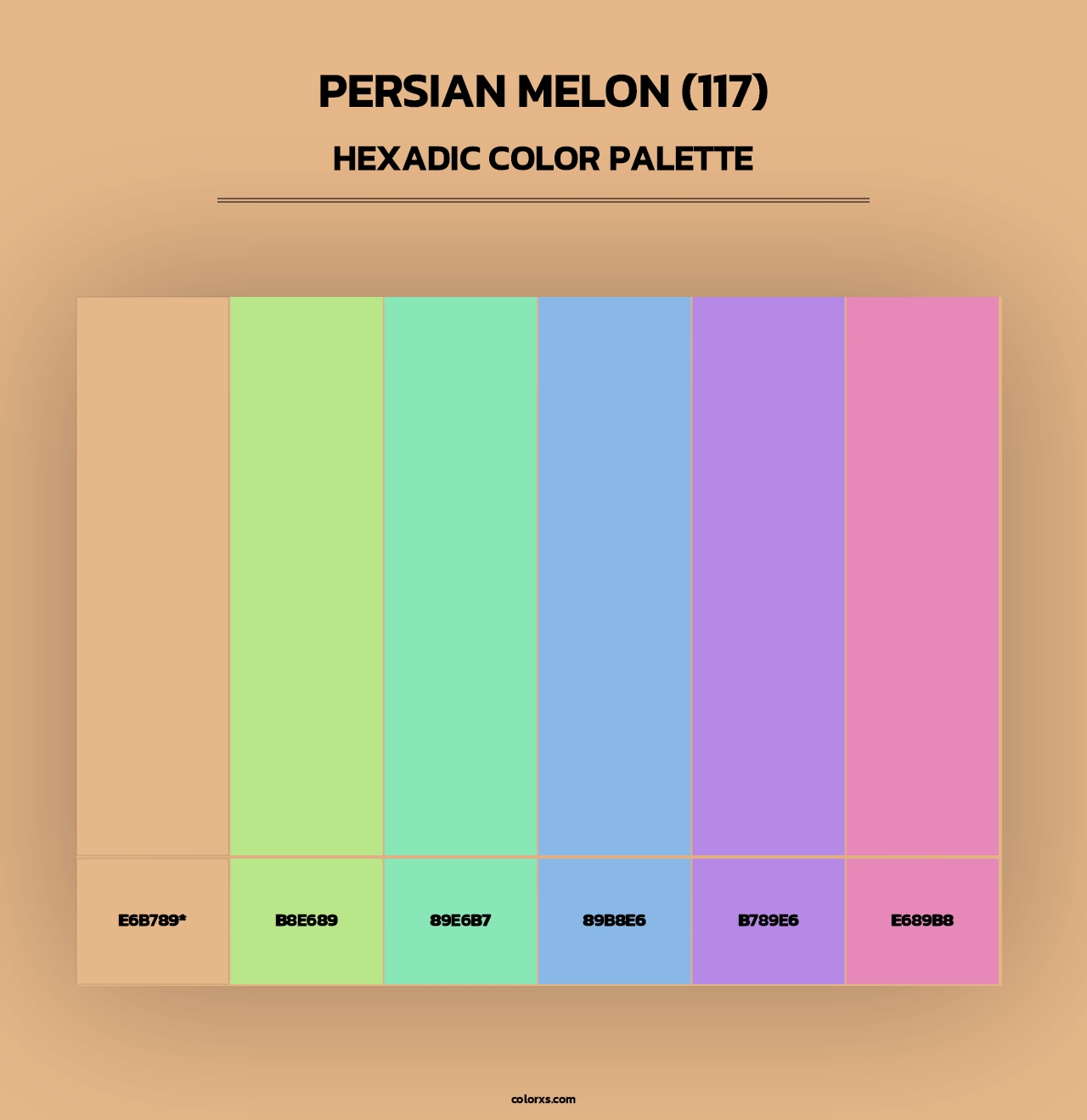 Persian Melon (117) - Hexadic Color Palette