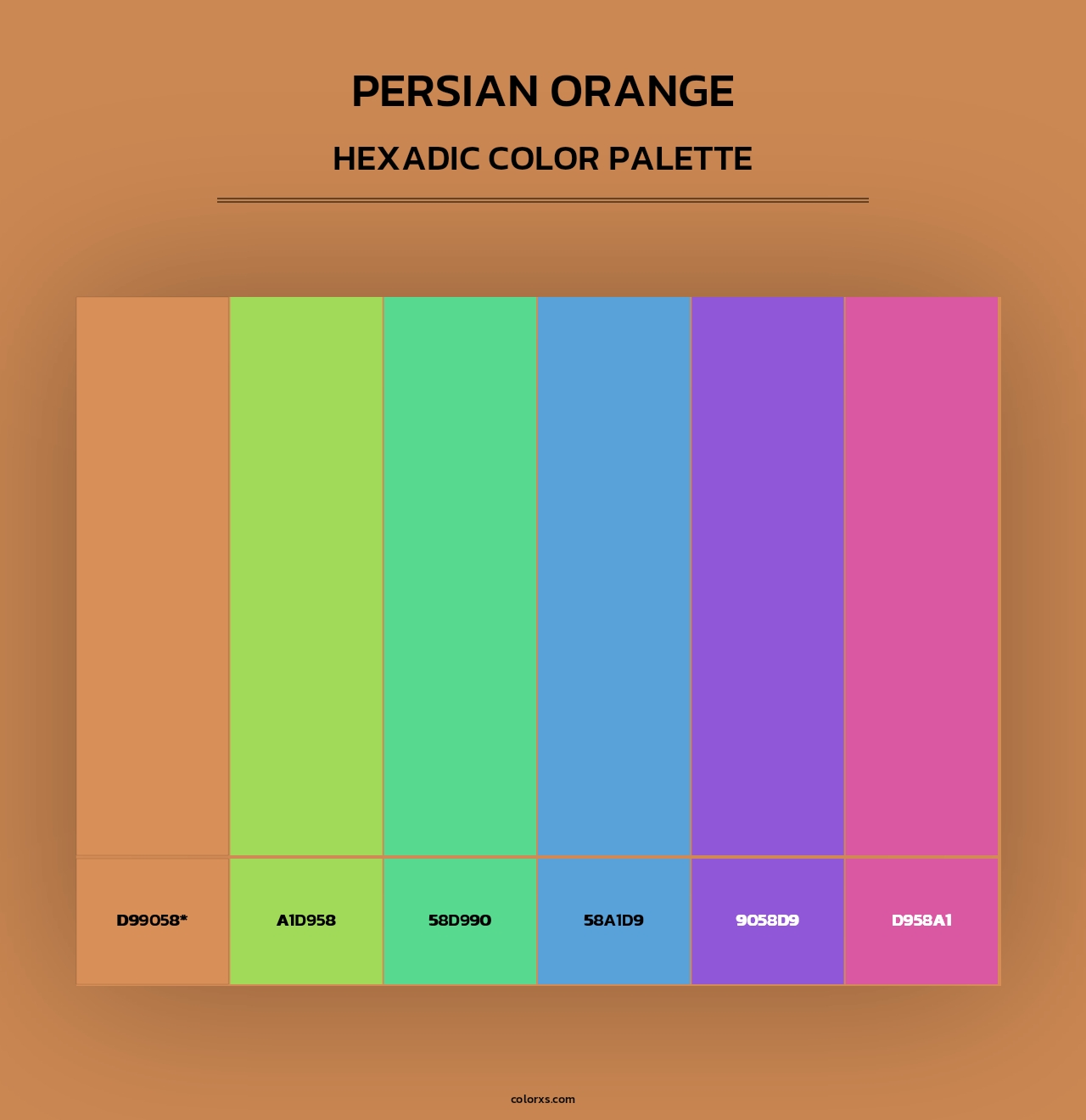 Persian Orange - Hexadic Color Palette