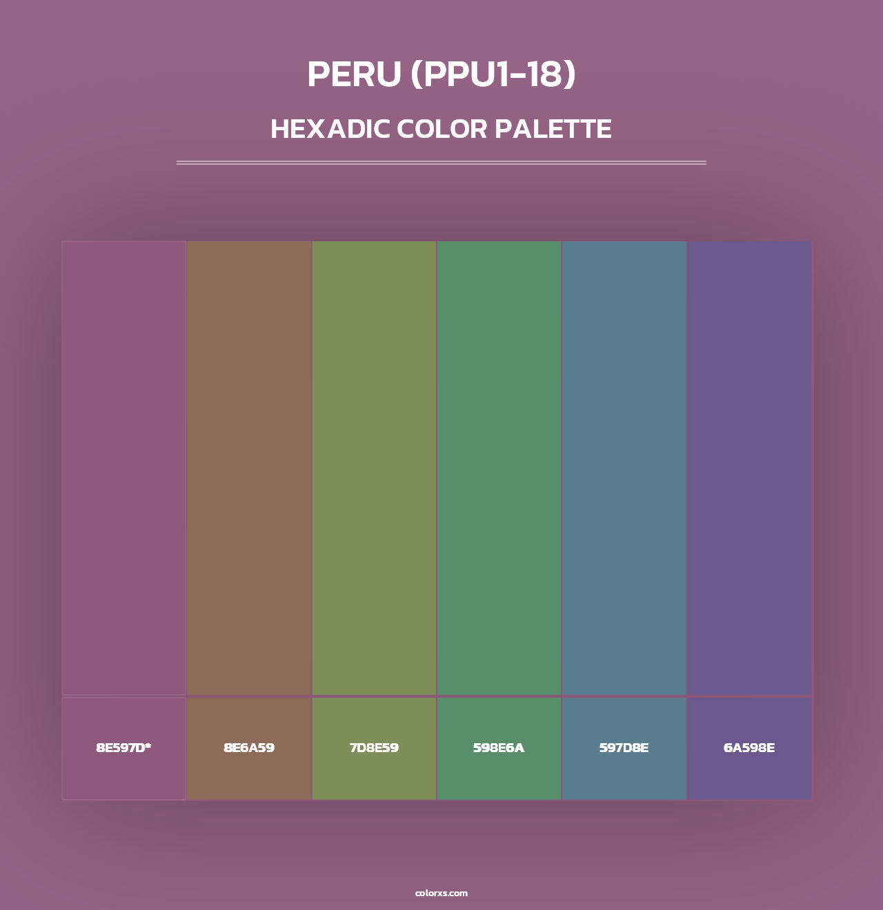Peru (PPU1-18) - Hexadic Color Palette
