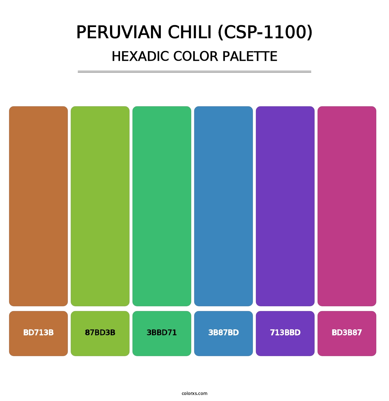 Peruvian Chili (CSP-1100) - Hexadic Color Palette