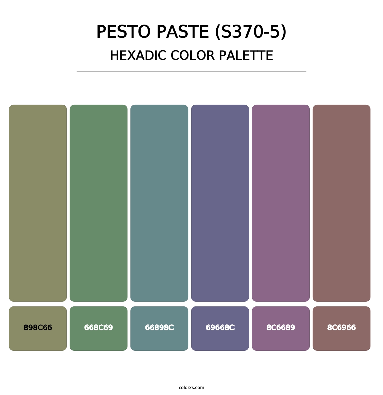 Pesto Paste (S370-5) - Hexadic Color Palette