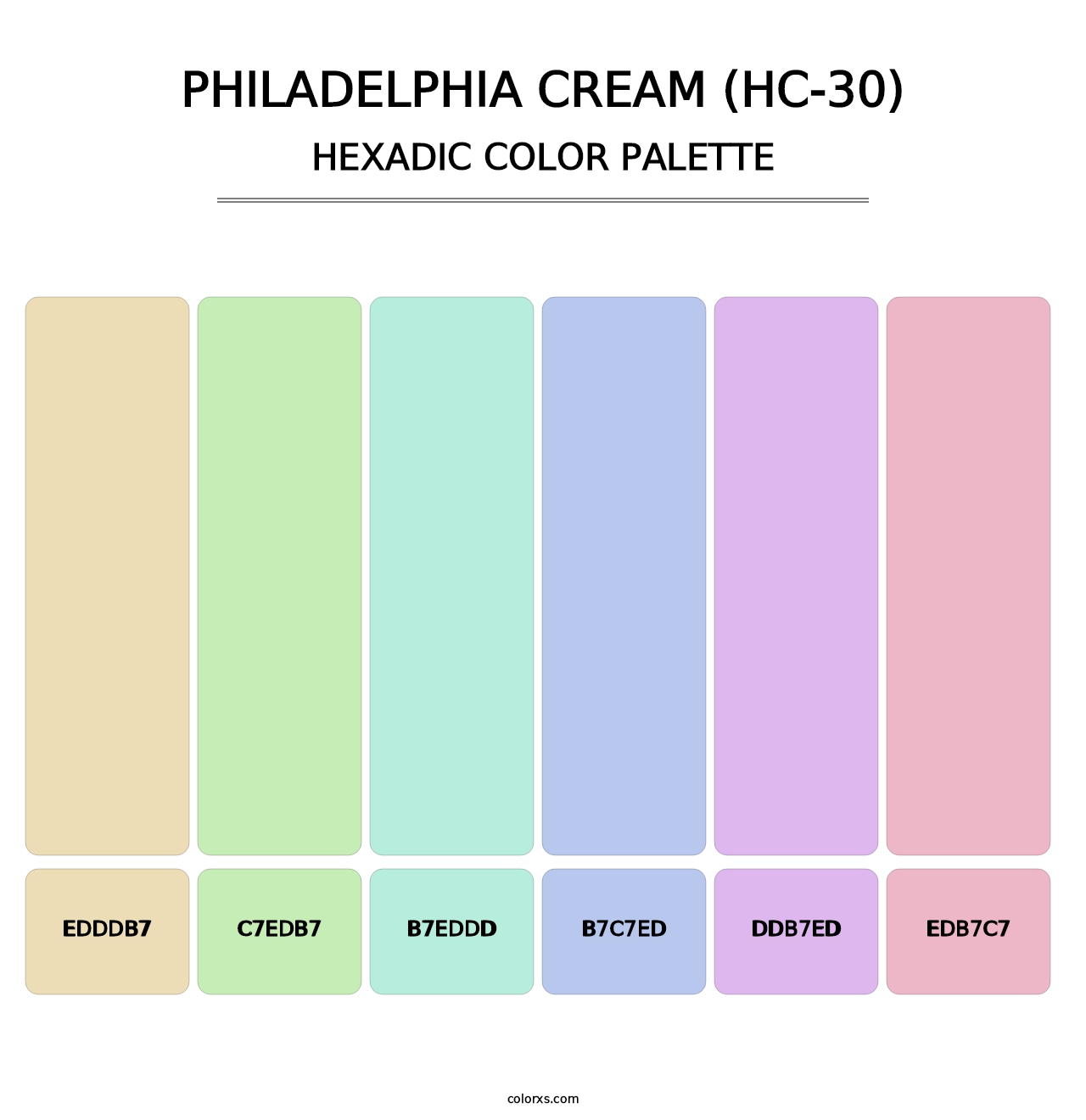 Philadelphia Cream (HC-30) - Hexadic Color Palette