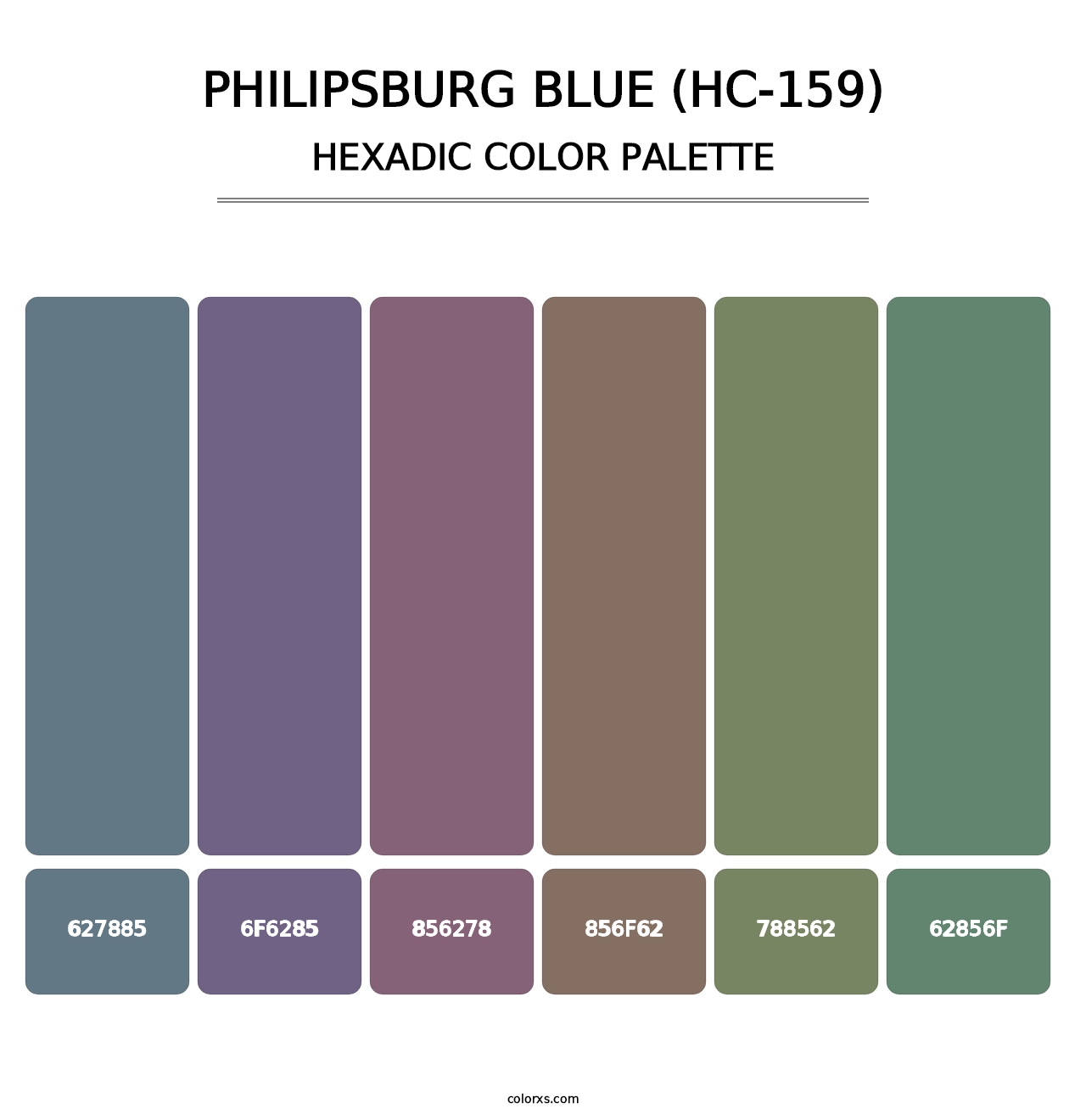 Philipsburg Blue (HC-159) - Hexadic Color Palette