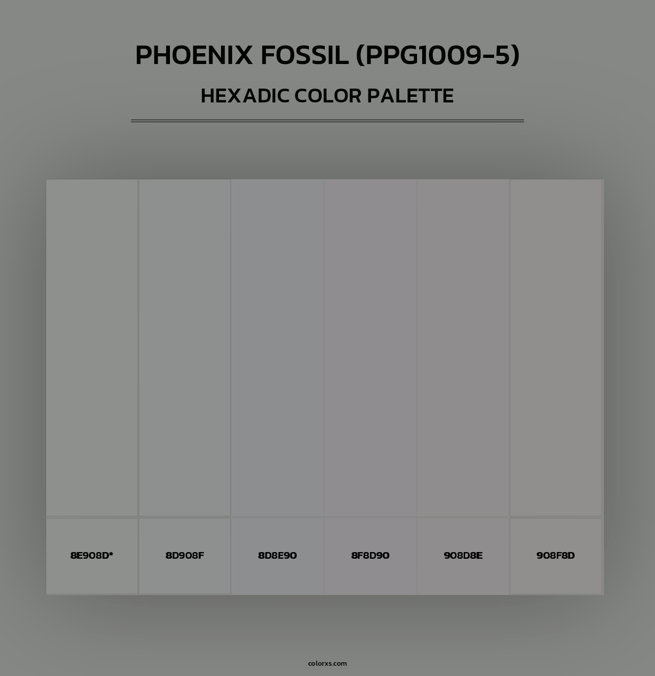 Phoenix Fossil (PPG1009-5) - Hexadic Color Palette