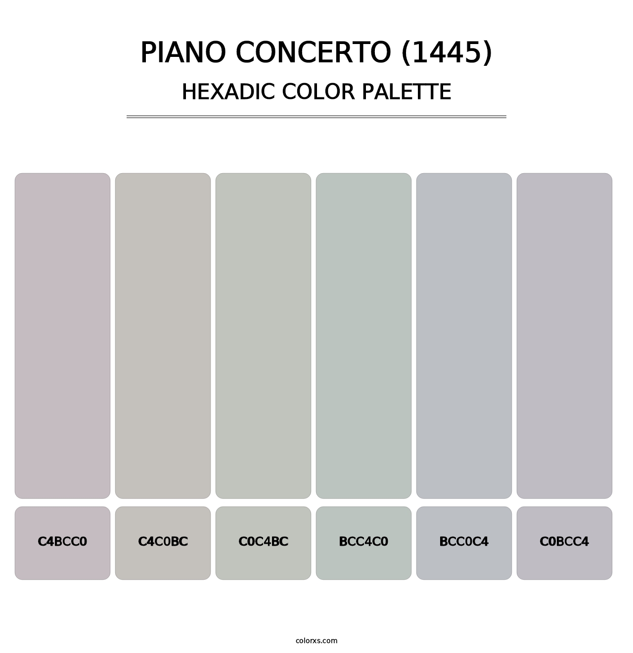 Piano Concerto (1445) - Hexadic Color Palette