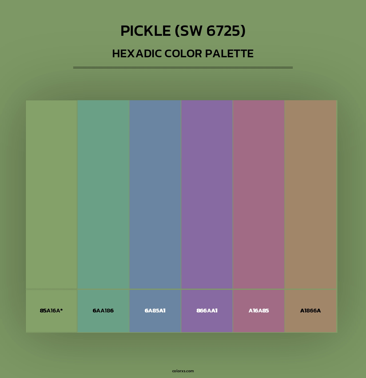 Pickle (SW 6725) - Hexadic Color Palette