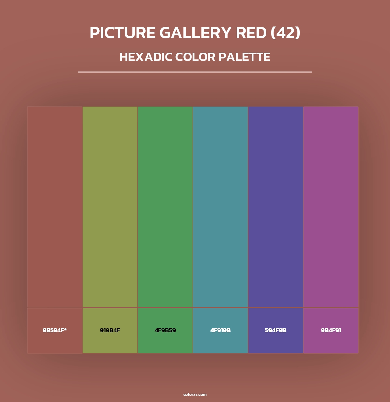 Picture Gallery Red (42) - Hexadic Color Palette