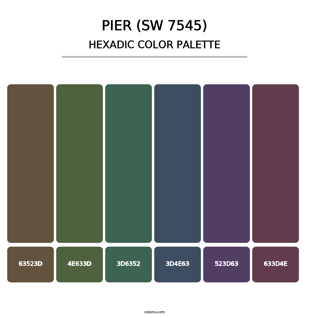 Pier (SW 7545) - Hexadic Color Palette