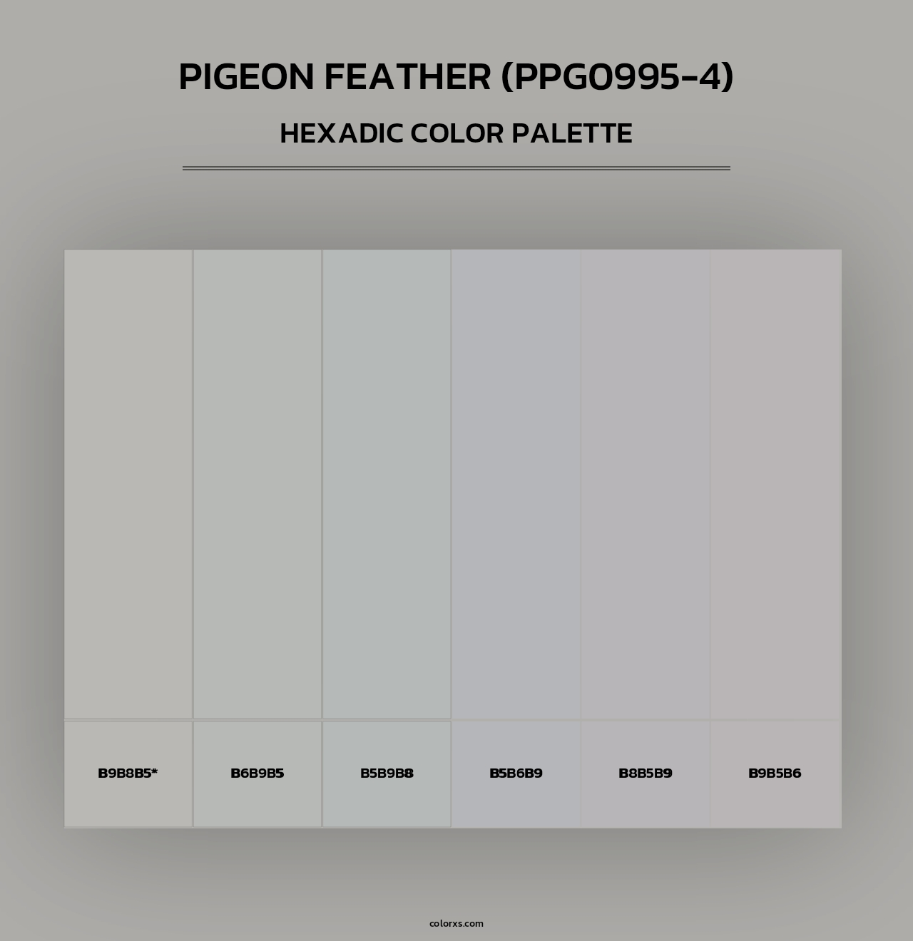 Pigeon Feather (PPG0995-4) - Hexadic Color Palette
