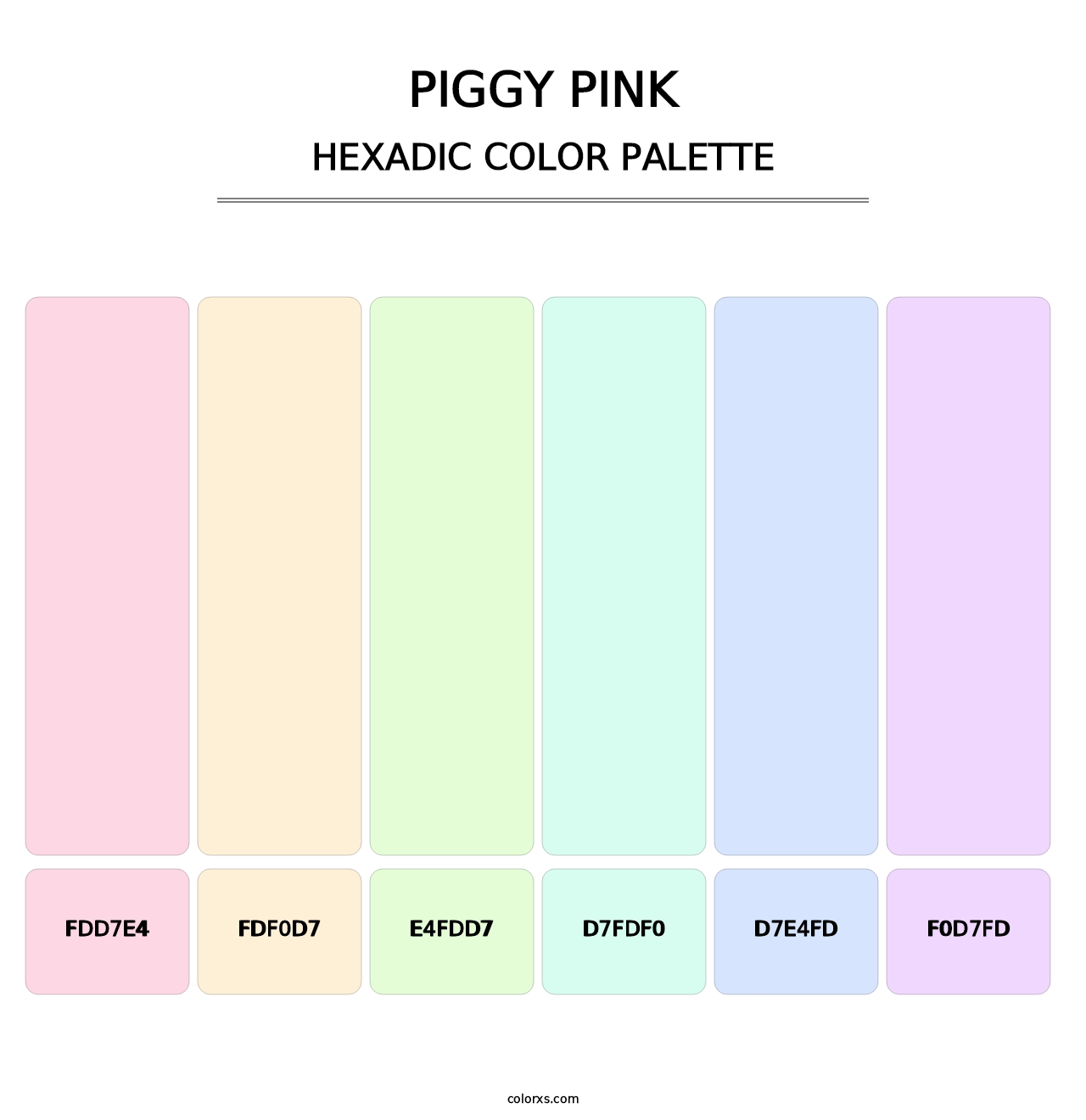 Piggy Pink - Hexadic Color Palette