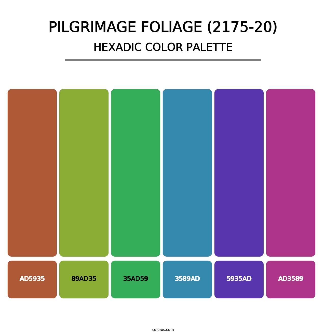 Pilgrimage Foliage (2175-20) - Hexadic Color Palette