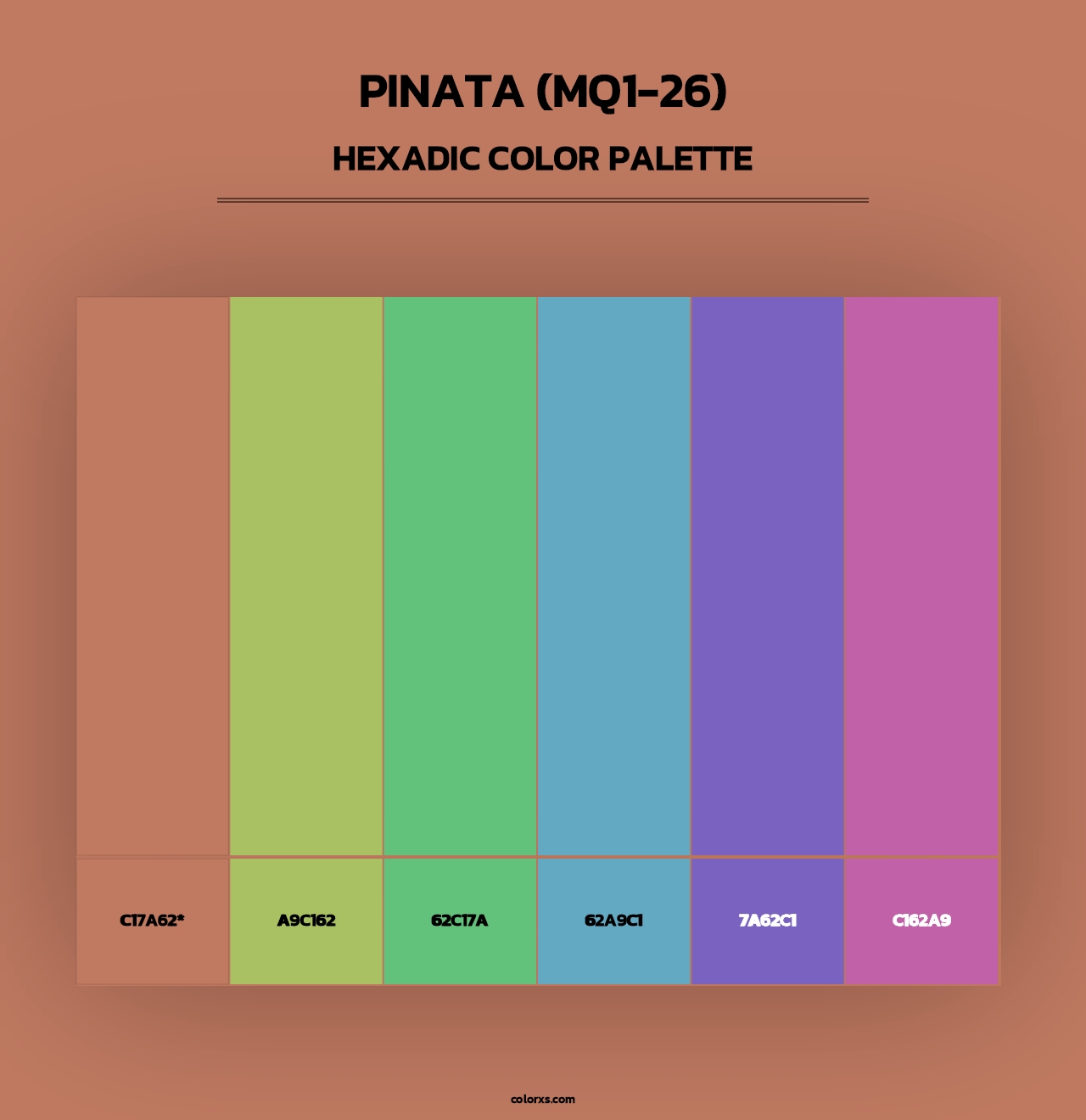 Pinata (MQ1-26) - Hexadic Color Palette