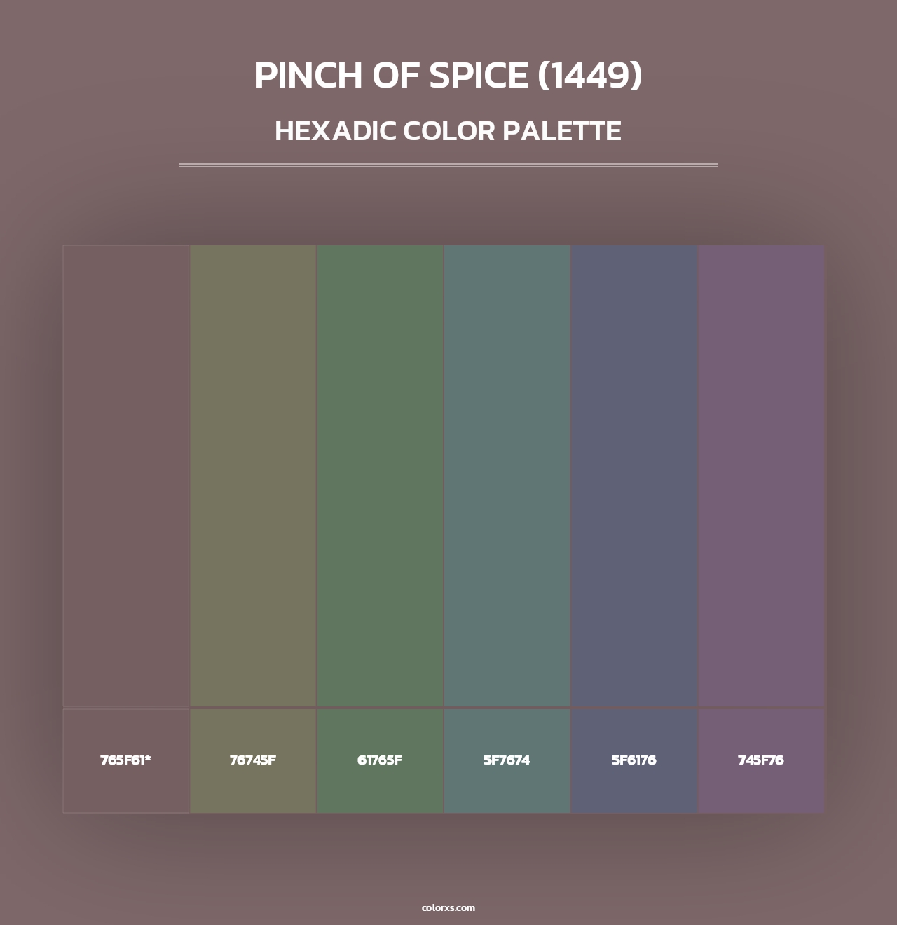 Pinch of Spice (1449) - Hexadic Color Palette