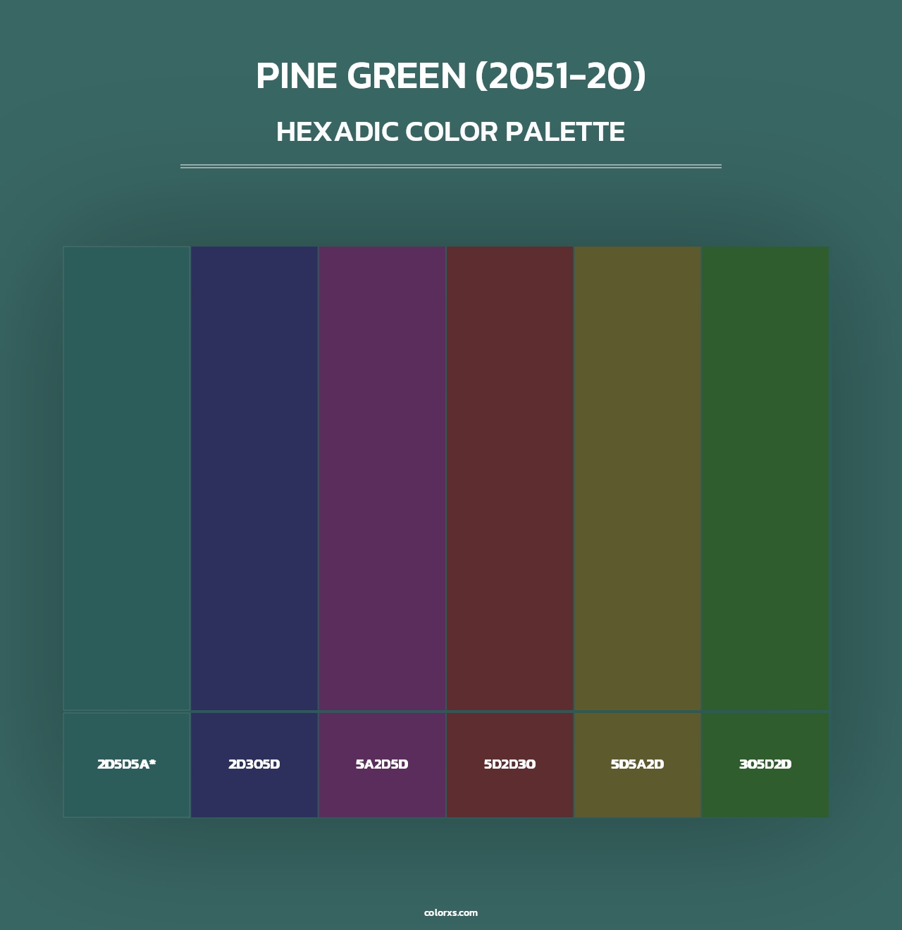 Pine Green (2051-20) - Hexadic Color Palette