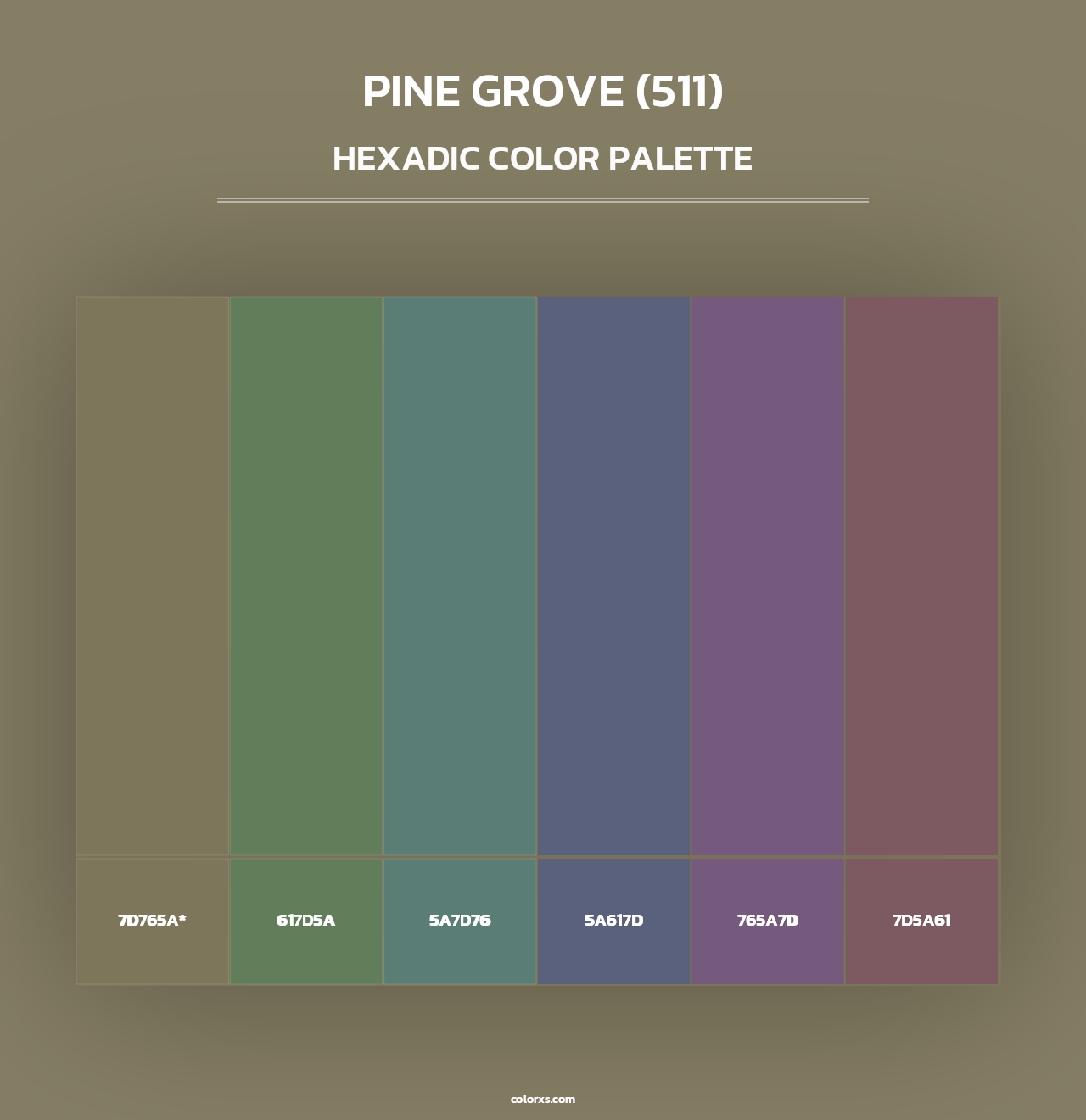 Pine Grove (511) - Hexadic Color Palette