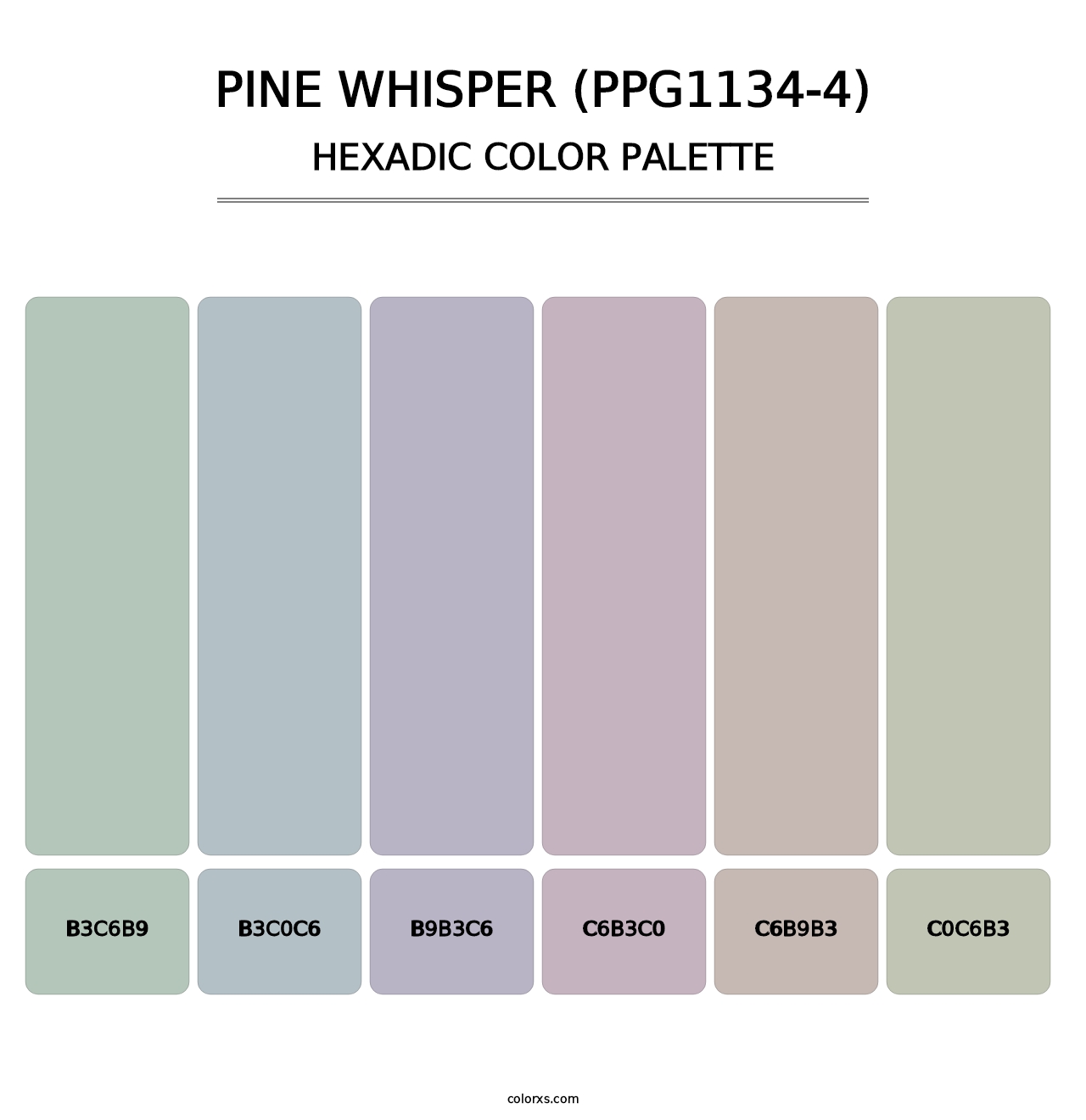 Pine Whisper (PPG1134-4) - Hexadic Color Palette