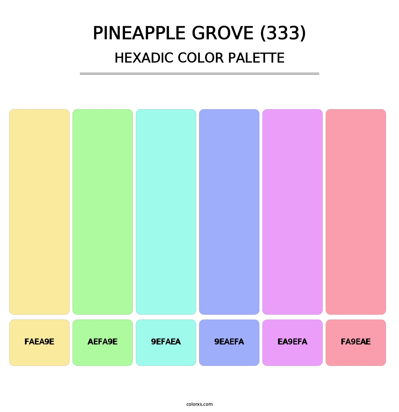 Pineapple Grove (333) - Hexadic Color Palette