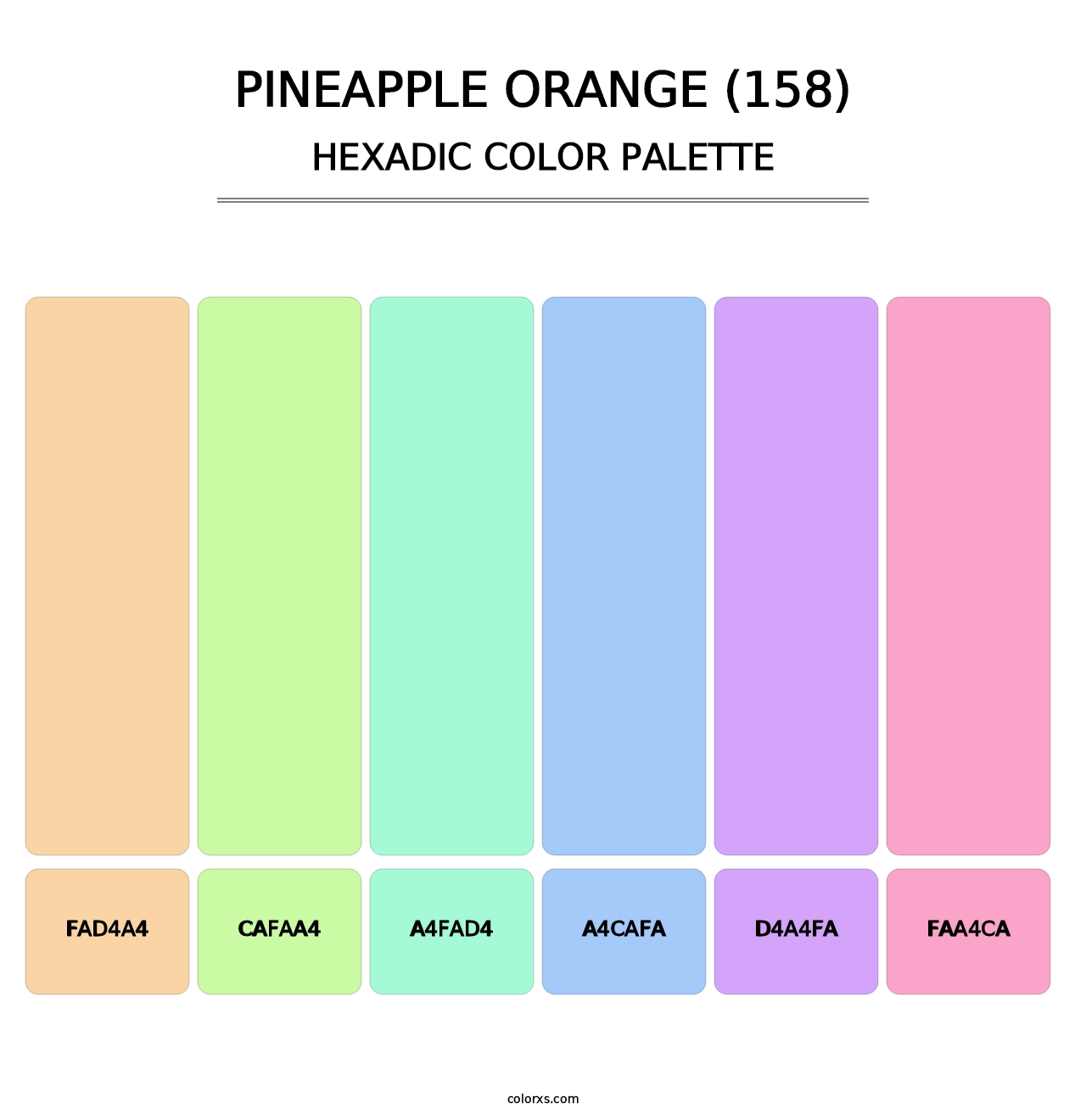 Pineapple Orange (158) - Hexadic Color Palette