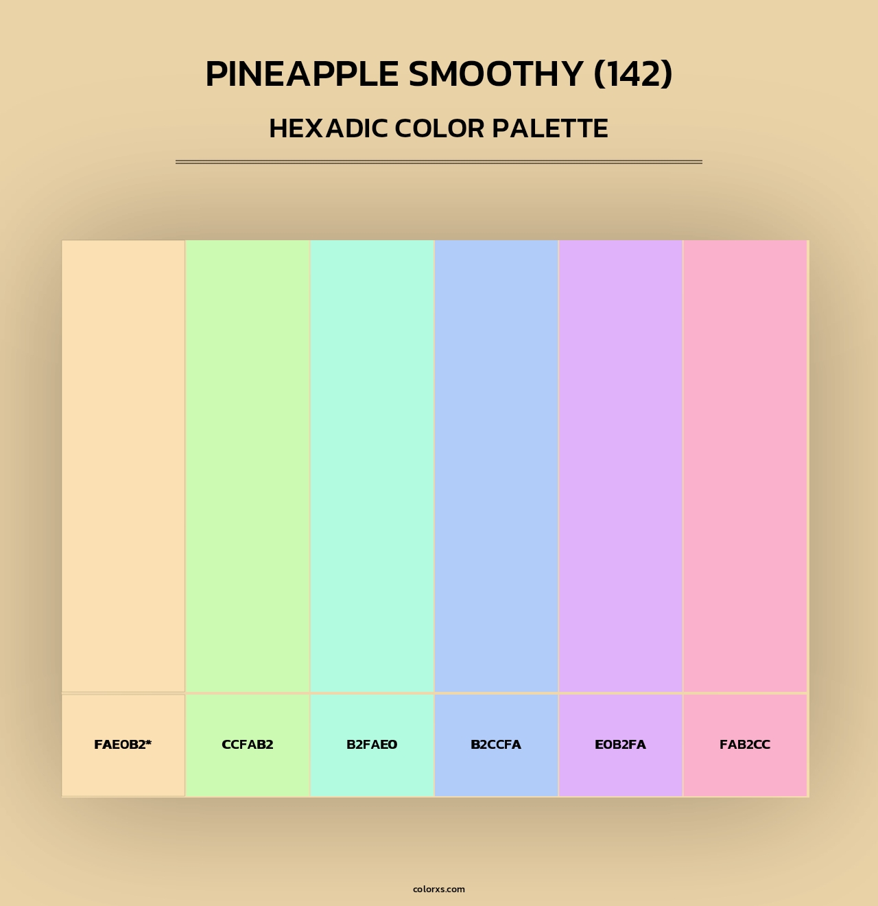 Pineapple Smoothy (142) - Hexadic Color Palette