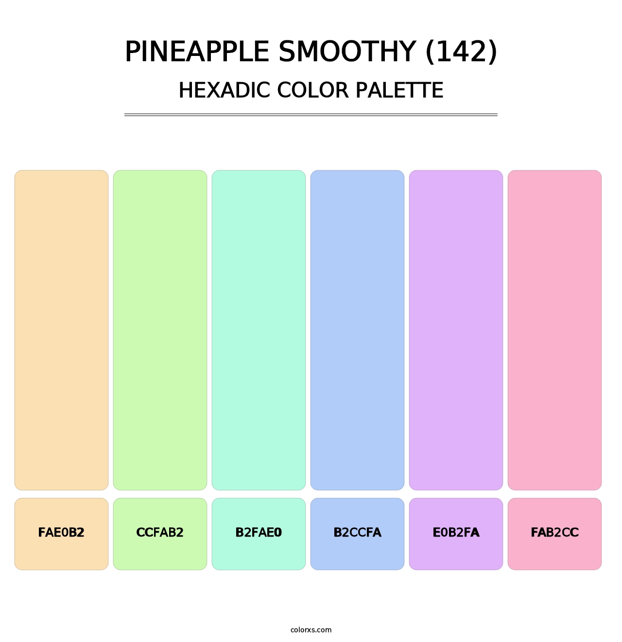 Pineapple Smoothy (142) - Hexadic Color Palette